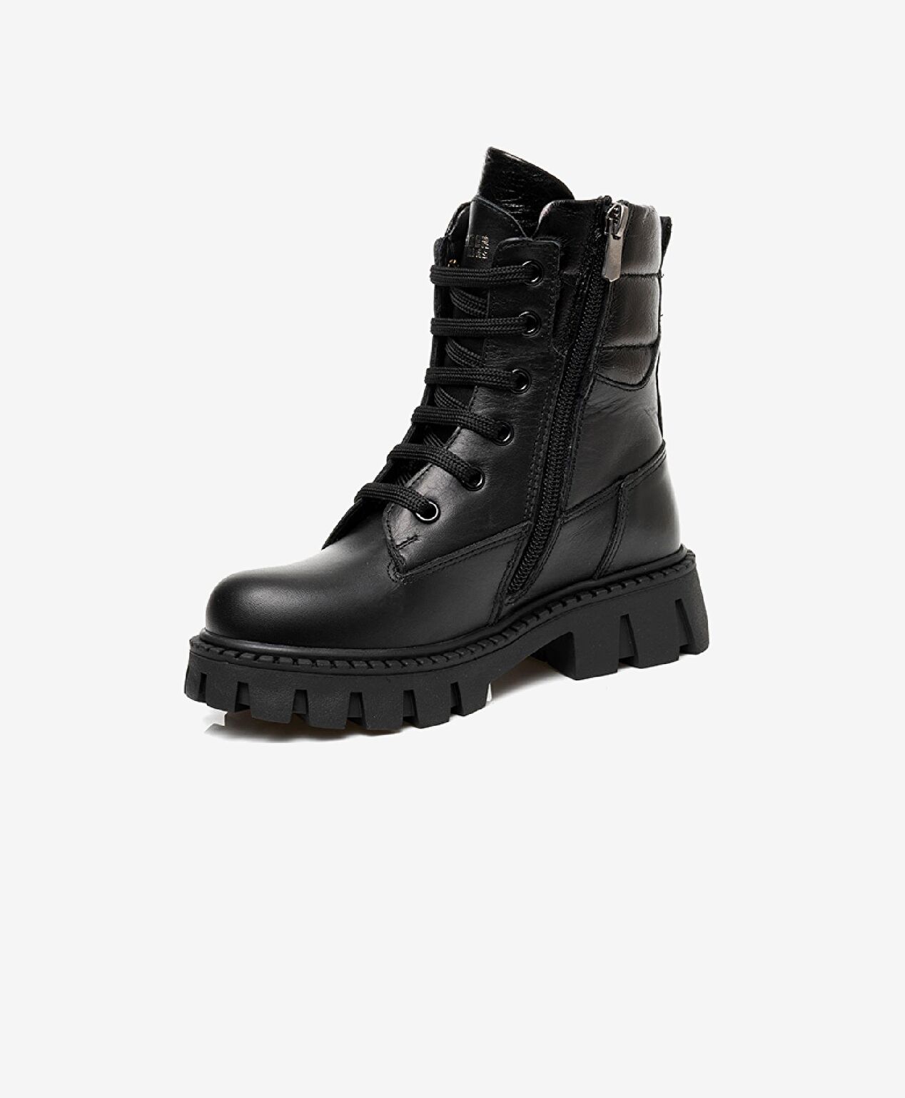 Kız Çocuk Siyah Hakiki Deri Bot - 2