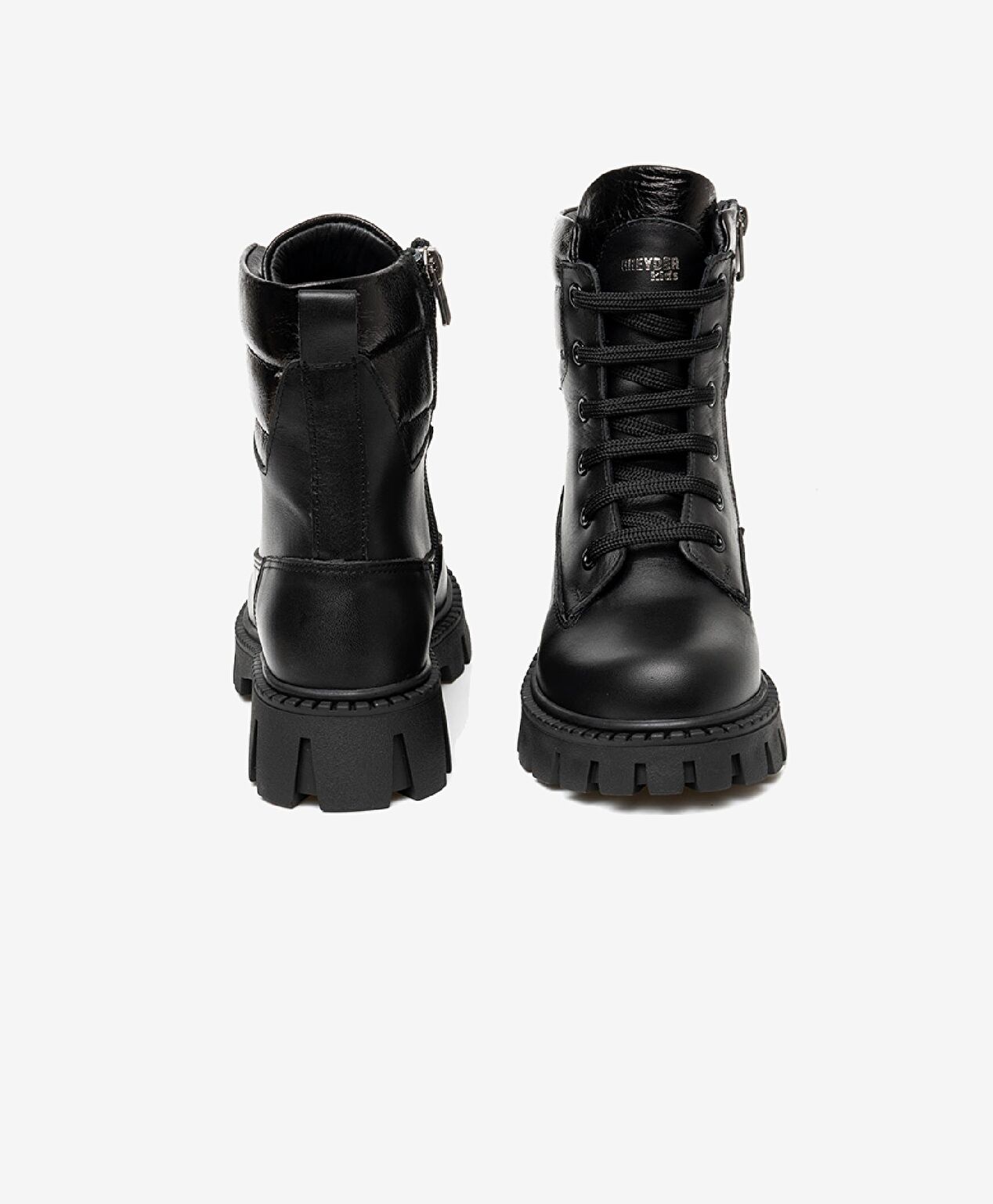 Kız Çocuk Siyah Hakiki Deri Bot - 6