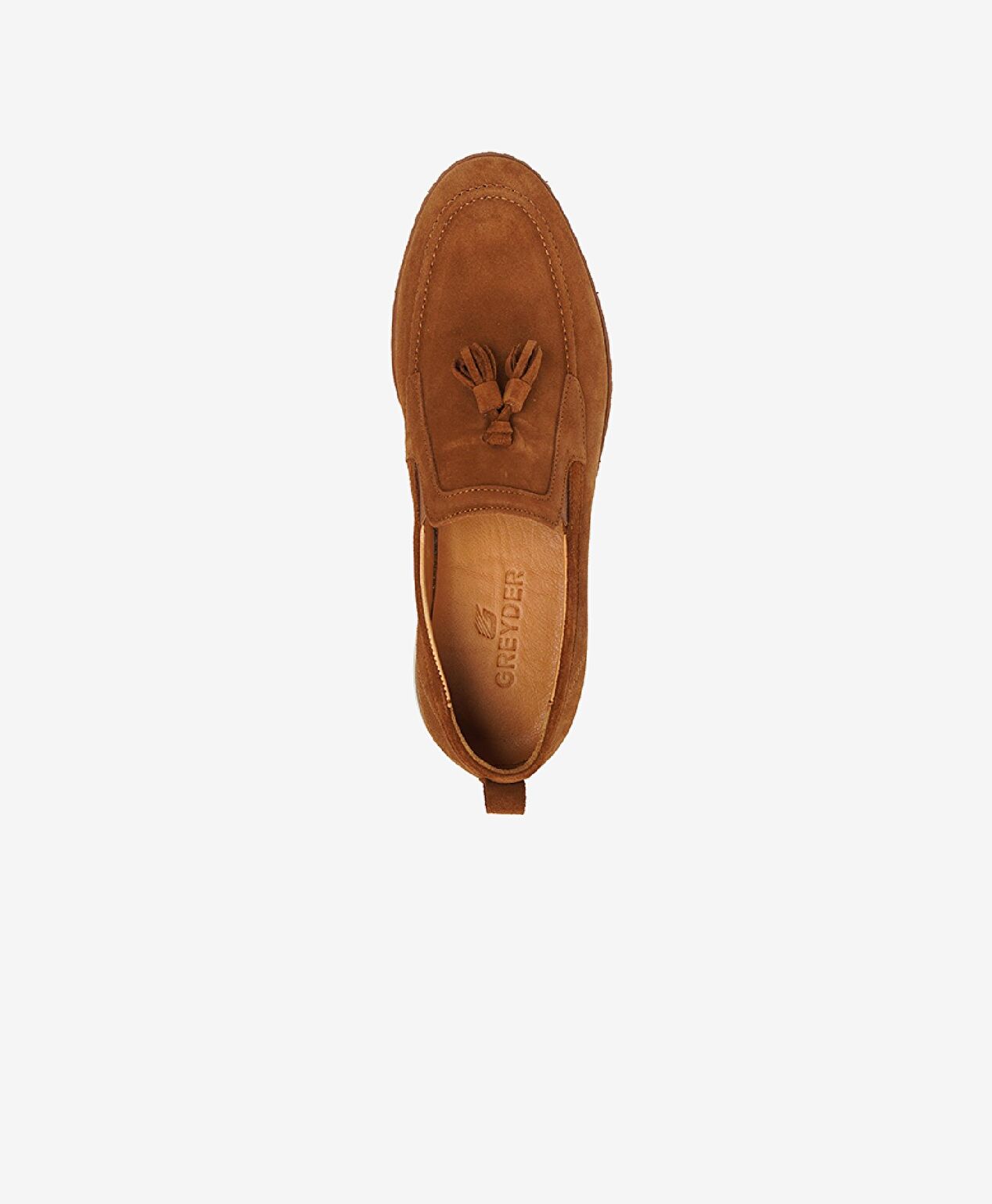 Erkek Taba Hakiki Deri Loafer Ayakkabı - 3