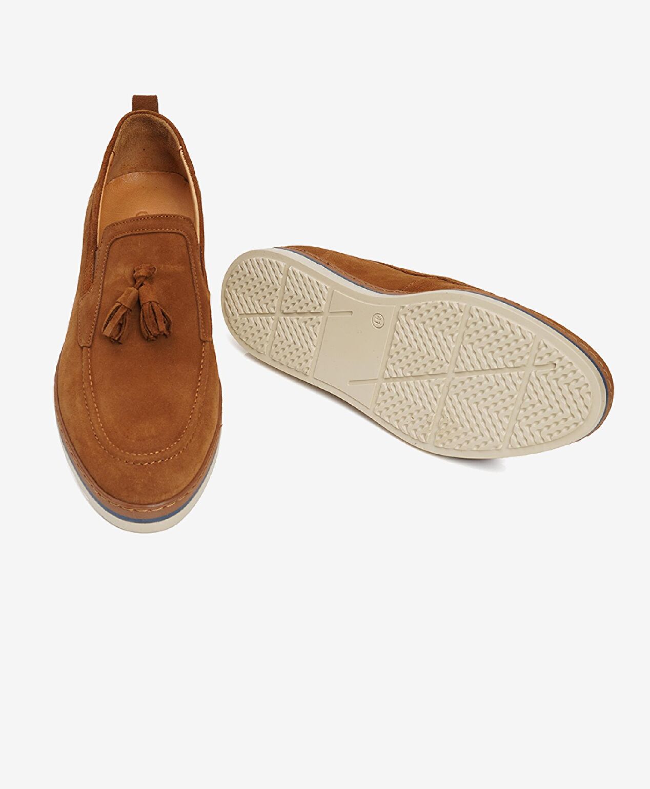 Erkek Taba Hakiki Deri Loafer Ayakkabı - 5