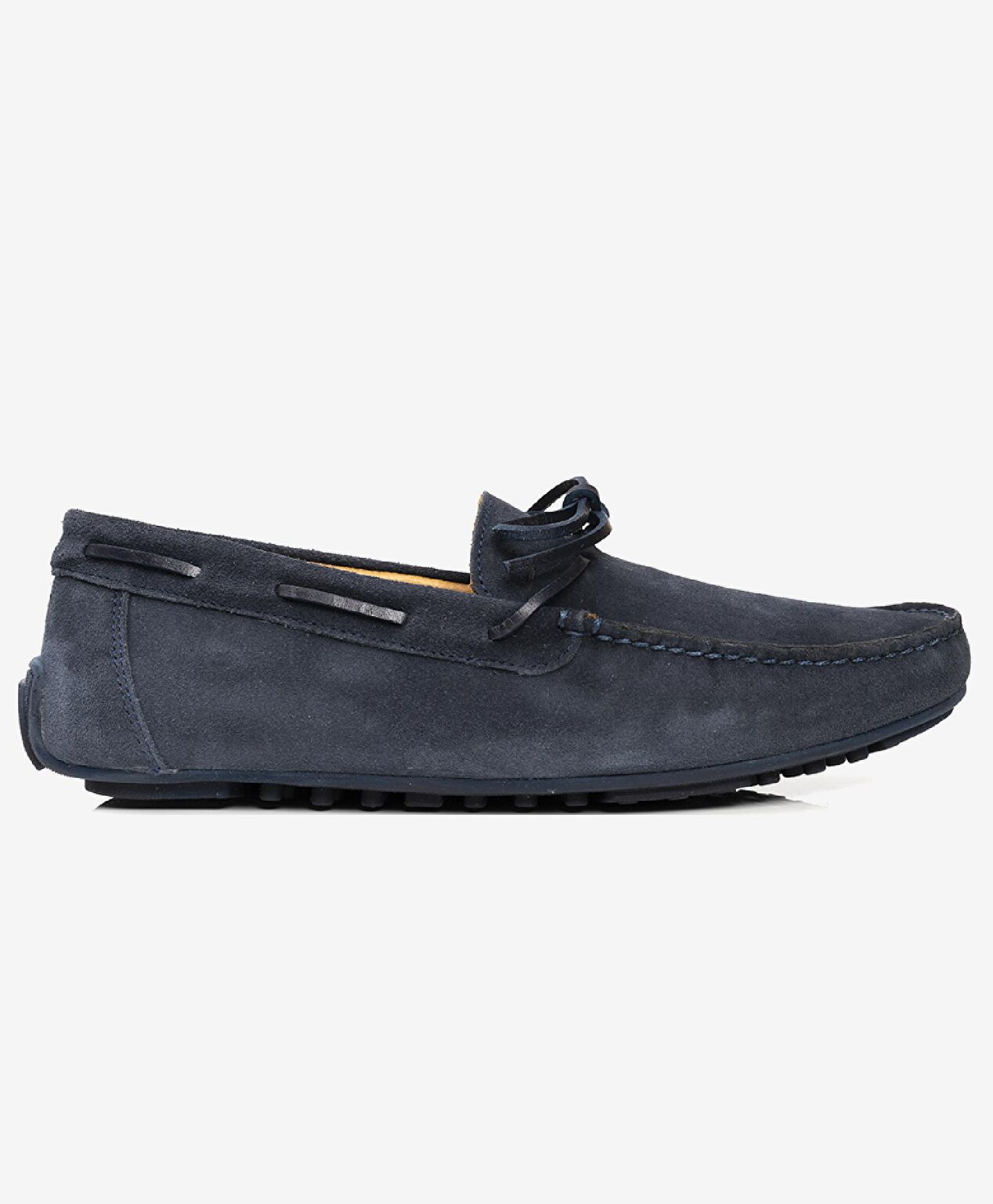 Erkek Lacivert Hakiki Deri Loafer Ayakkabı - 1
