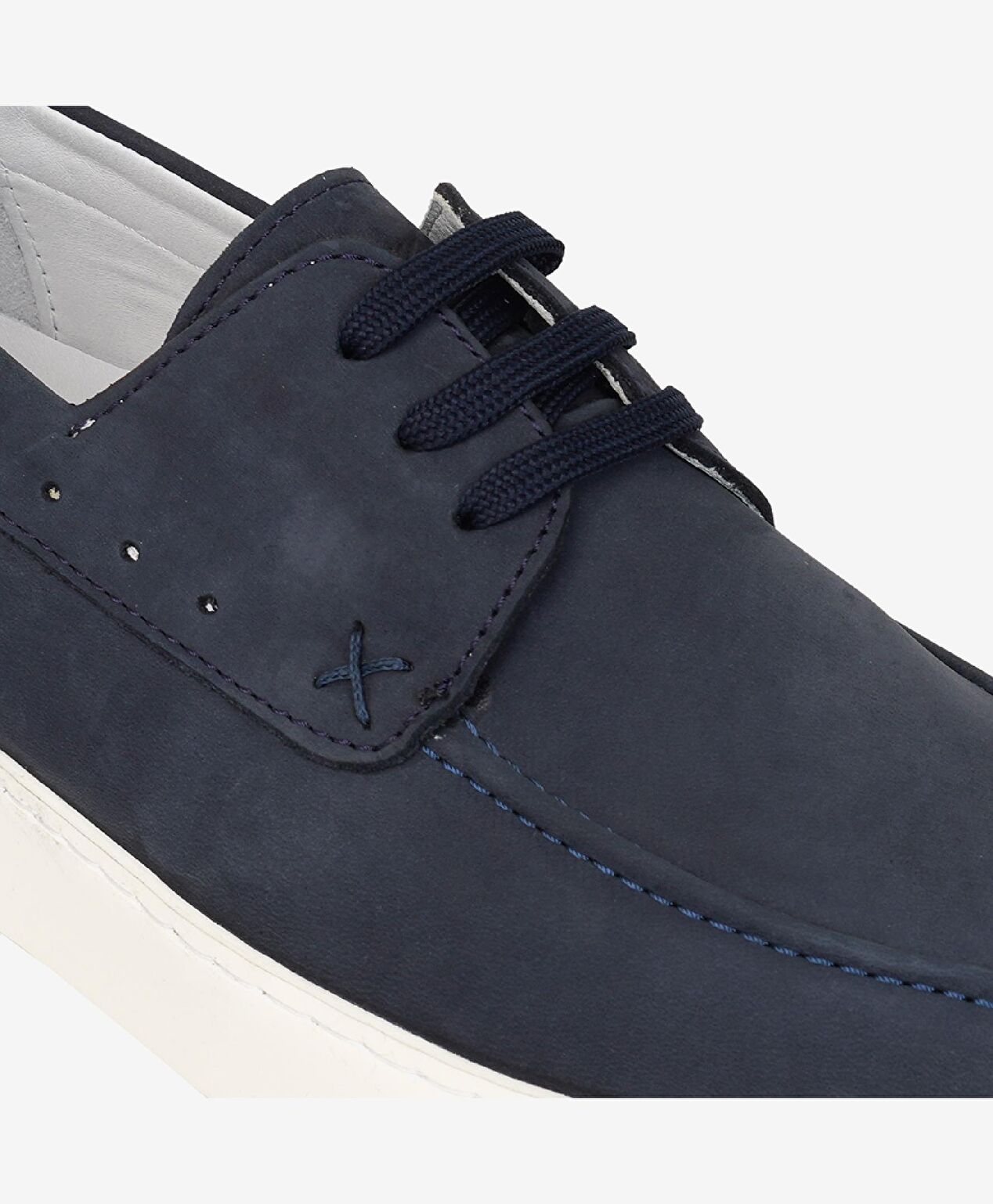 Erkek Lacivert Hakiki Deri Marine Ayakkabı - 4