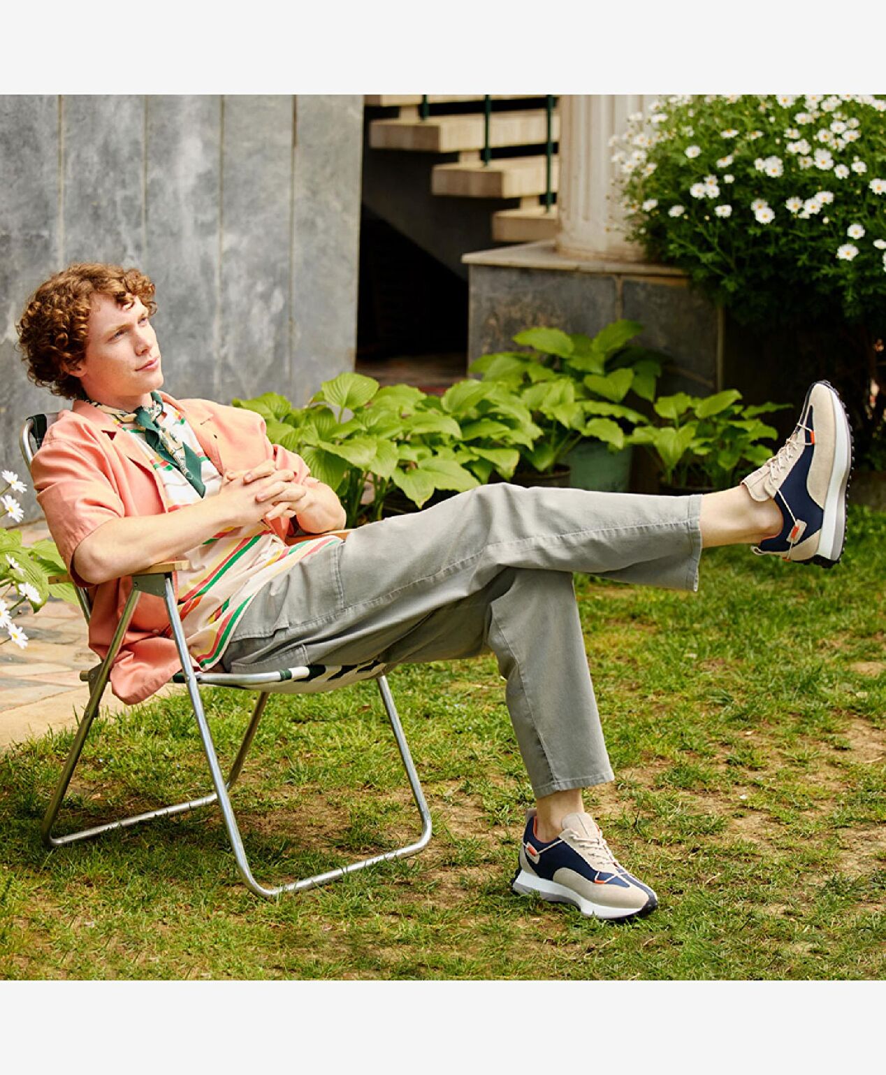 Erkek Kemik Lacivert Hakiki Deri Spor Ayakkabı - 2