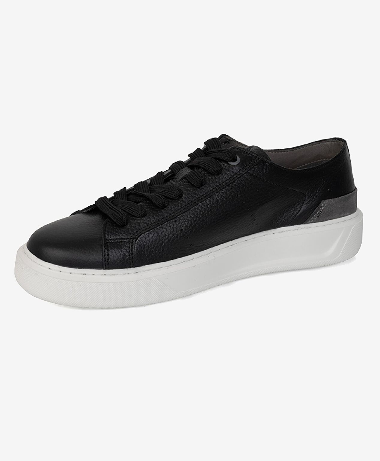Erkek Siyah Hakiki Deri Sneaker Ayakkabı - 2