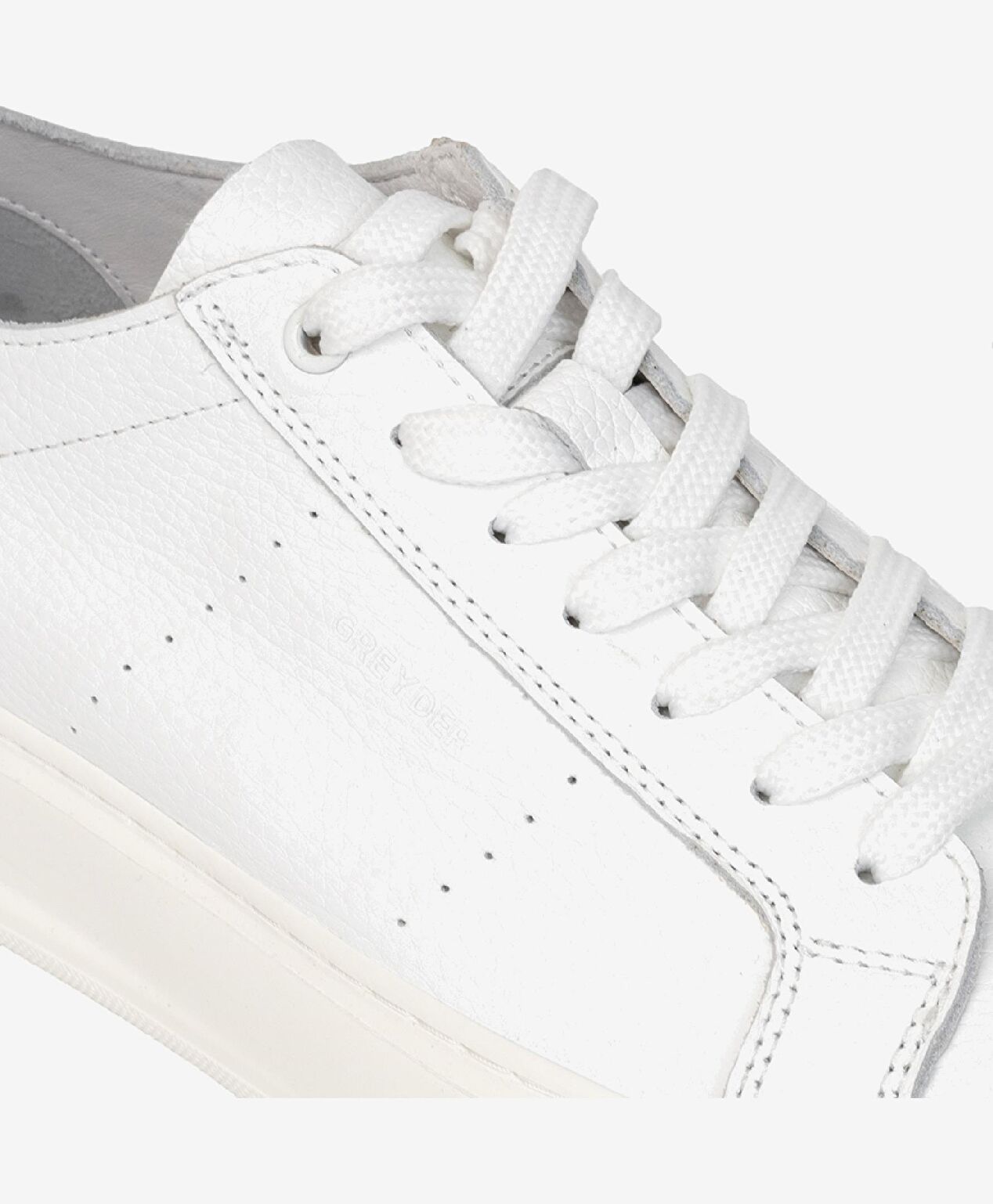 Erkek Beyaz Hakiki Deri Sneaker Ayakkabı - 4
