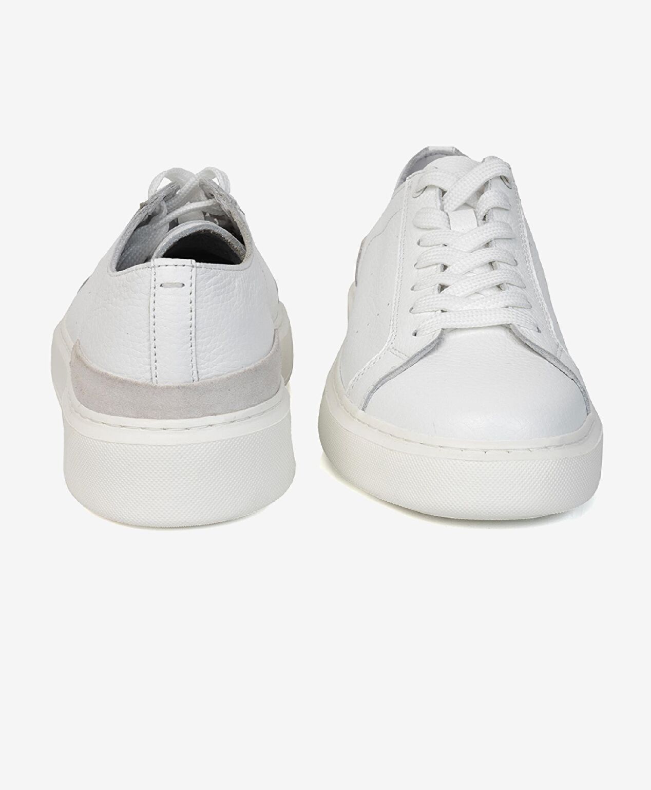 Erkek Beyaz Hakiki Deri Sneaker Ayakkabı - 6
