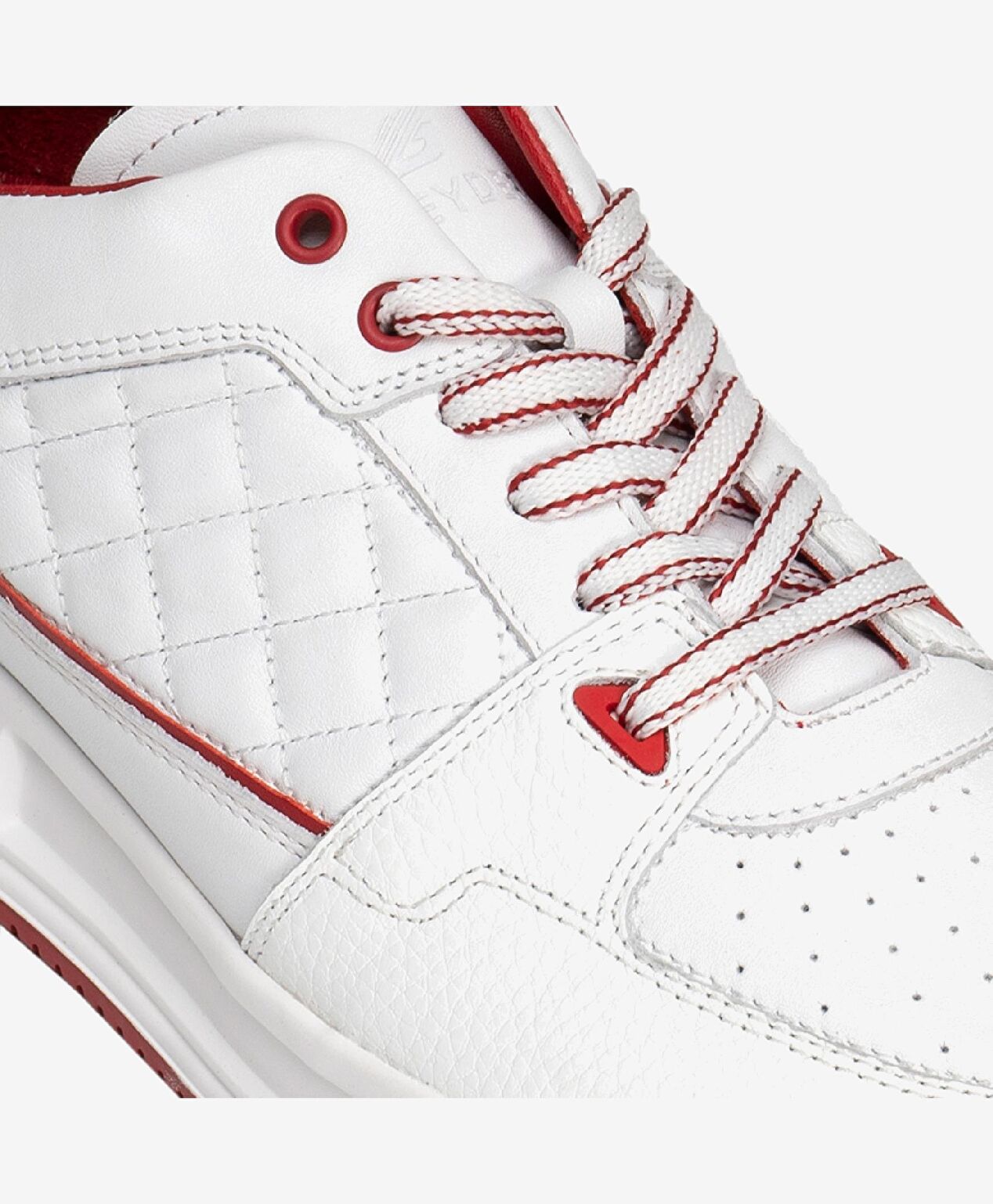 Erkek Beyaz Kırmızı Hakiki Deri Sneaker Ayakkabı - 5