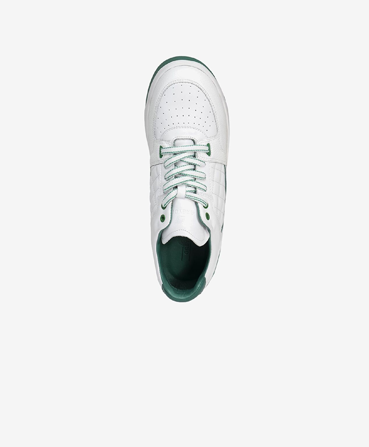 Erkek Beyaz Yeşil Hakiki Deri Sneaker Ayakkabı - 4
