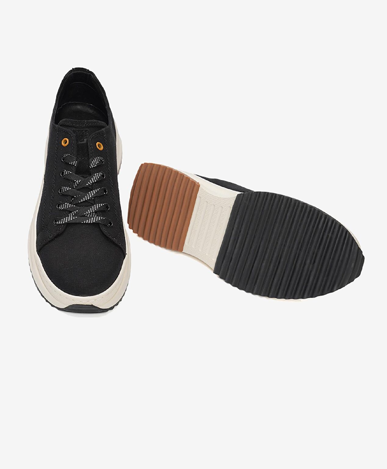 Erkek Siyah Hakiki Deri Sneaker Ayakkabı - 6