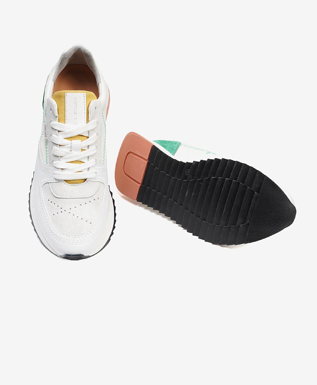 GreyderLab Erkek Yeşil Beyaz Sneaker Ayakkabı - 5