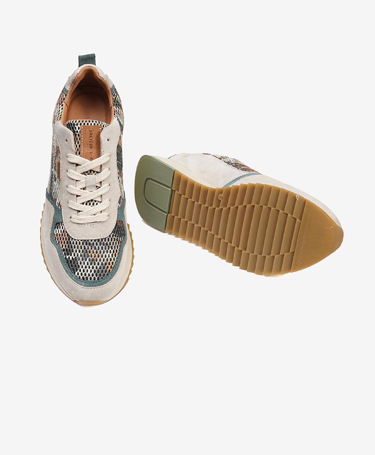Greyder LAB Erkek Yeşil Bej Sneaker Ayakkabı - 6