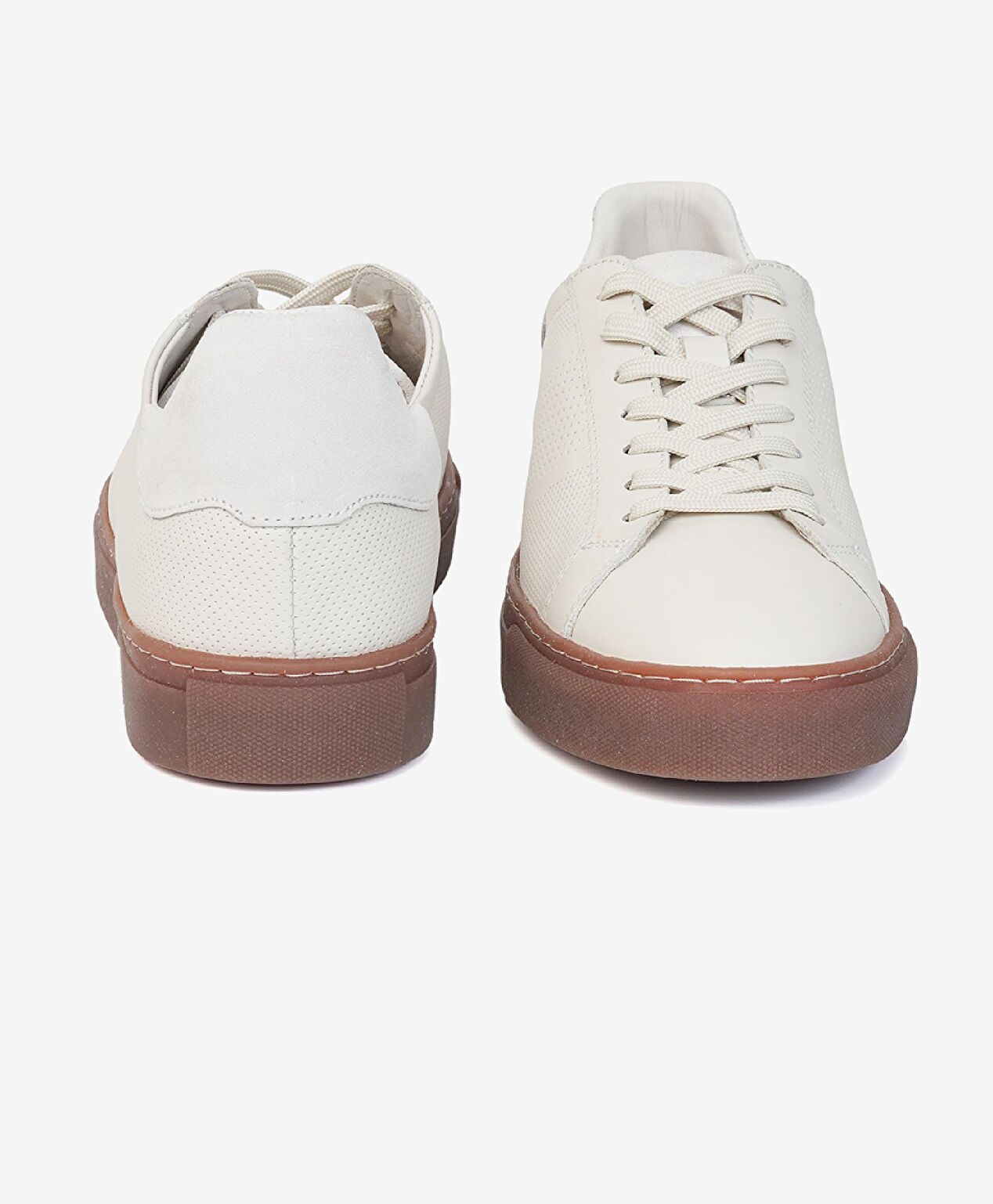 Erkek Beyaz Hakiki Deri Sneaker Ayakkabı - 6