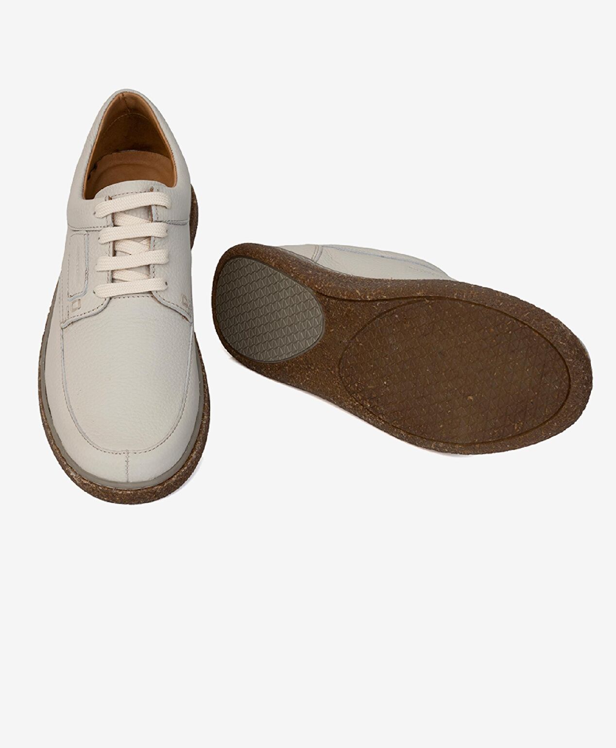 Erkek Bej Hakiki Deri Comfort Ayakkabı - 5