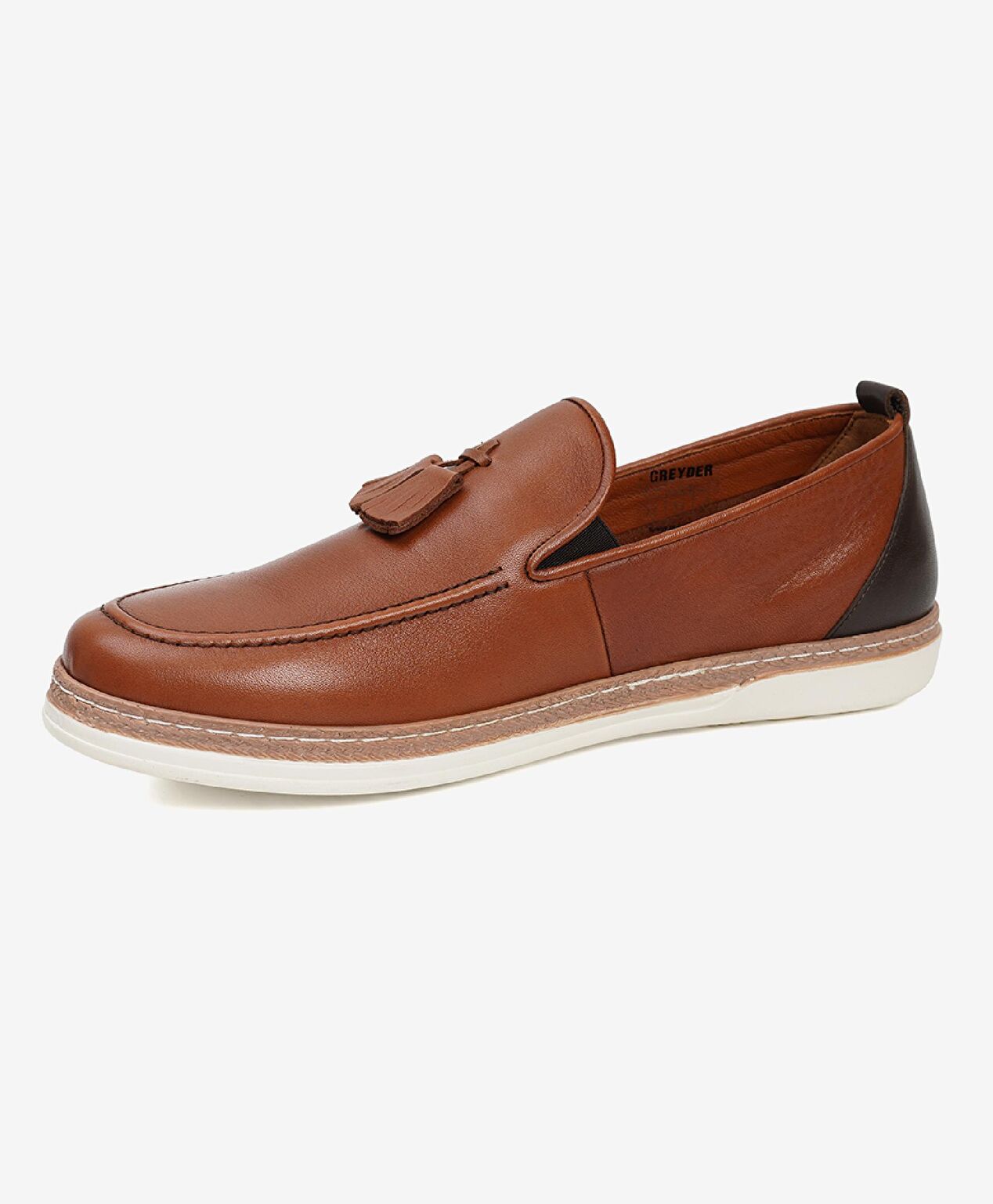 Erkek Taba Hakiki Deri Casual Ayakkabı - 2
