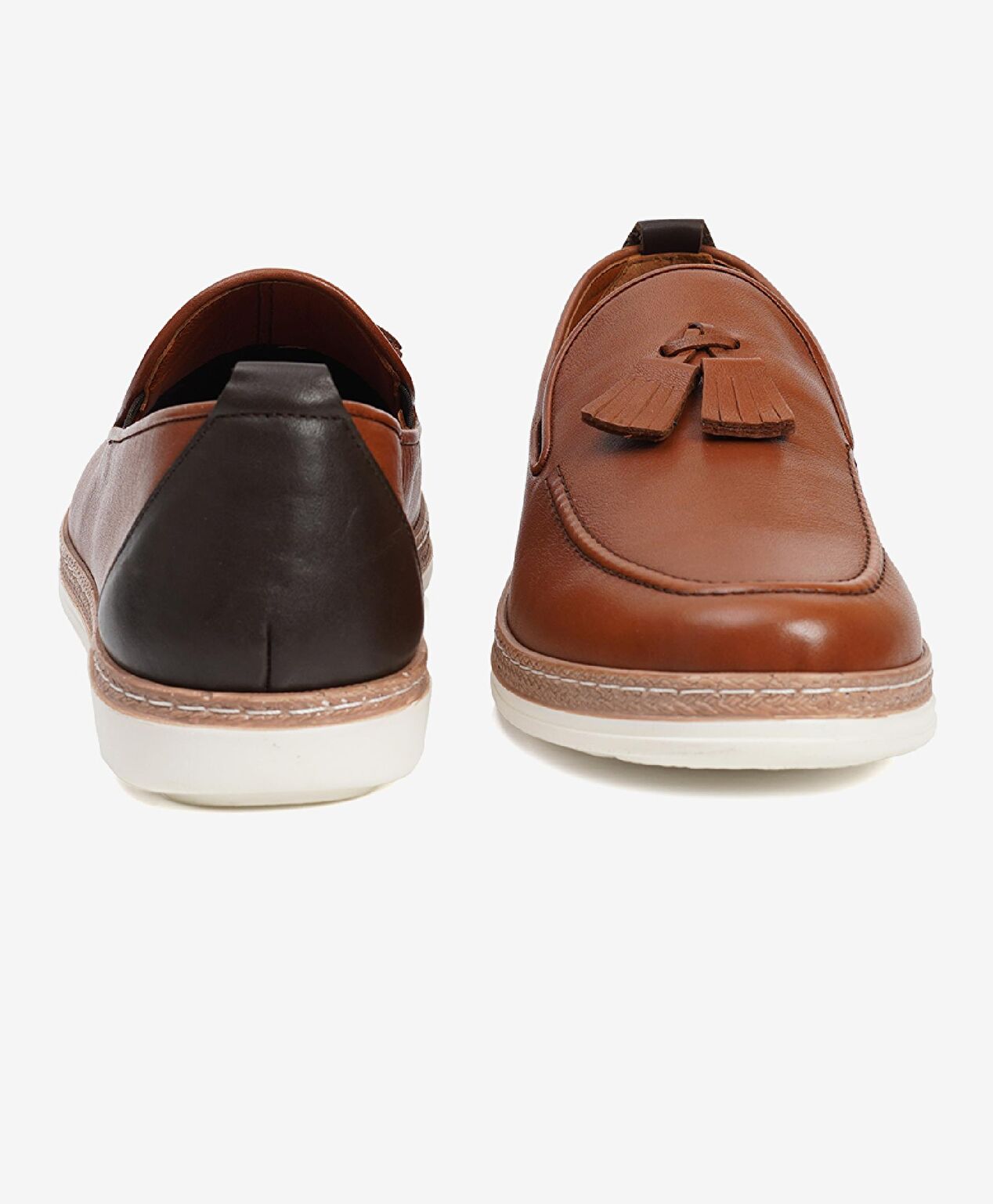 Erkek Taba Hakiki Deri Casual Ayakkabı - 6