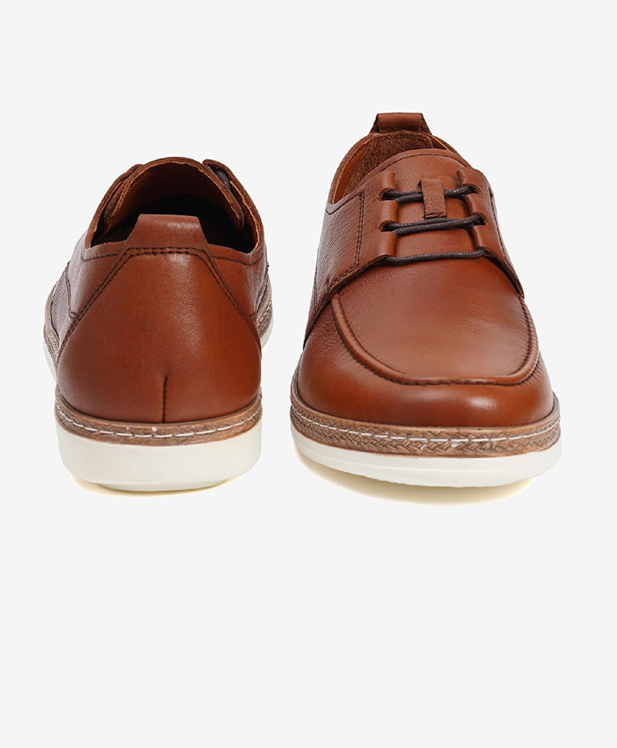 Erkek Taba Hakiki Deri Casual Ayakkabı - 6