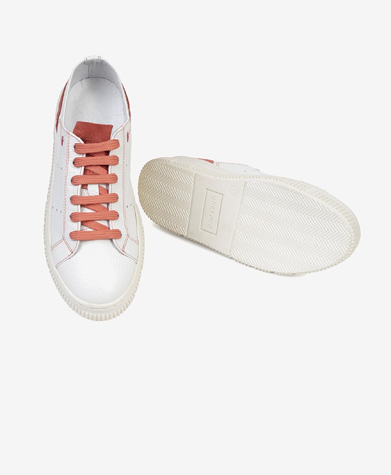 Kadın Beyaz Mercan Hakiki Deri Sneaker Ayakkabı - 6