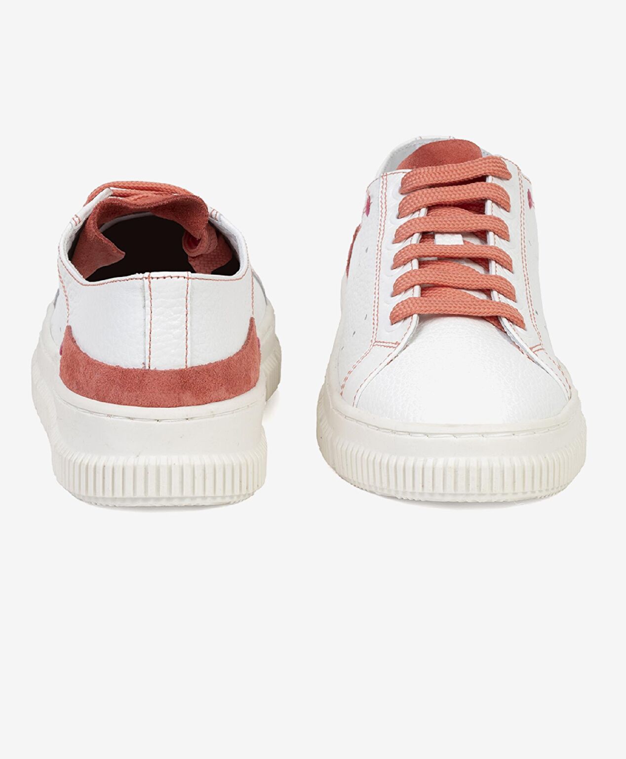 Kadın Beyaz Mercan Hakiki Deri Sneaker Ayakkabı - 7