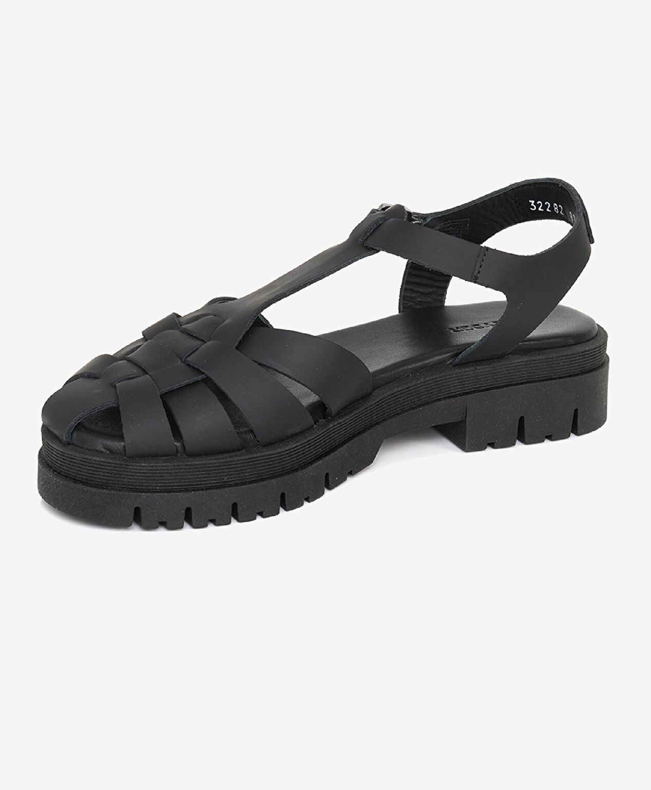 Kadın Siyah Hakiki Deri Sandalet - 2