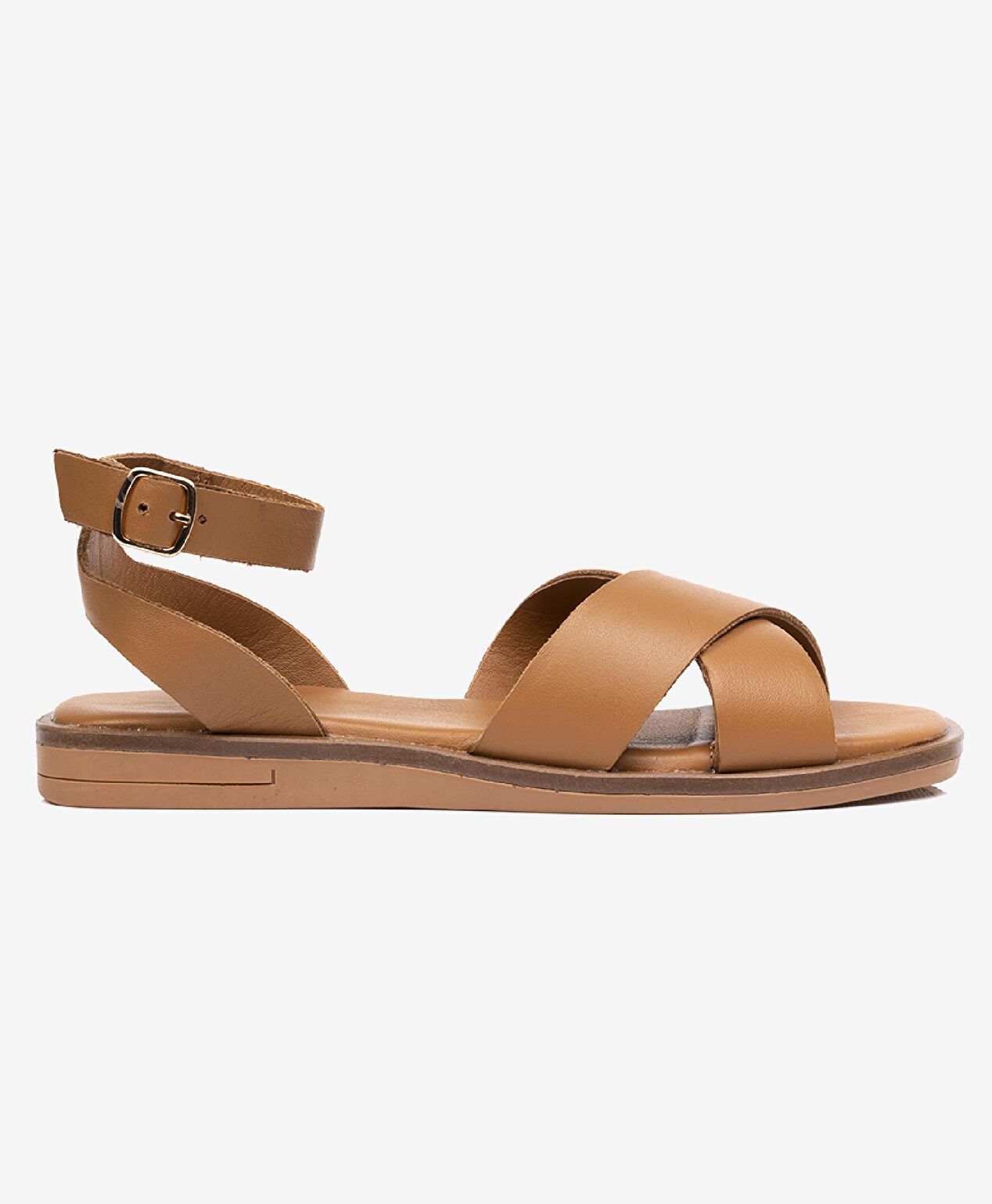 Kadın Taba Hakiki Deri Sandalet - 1
