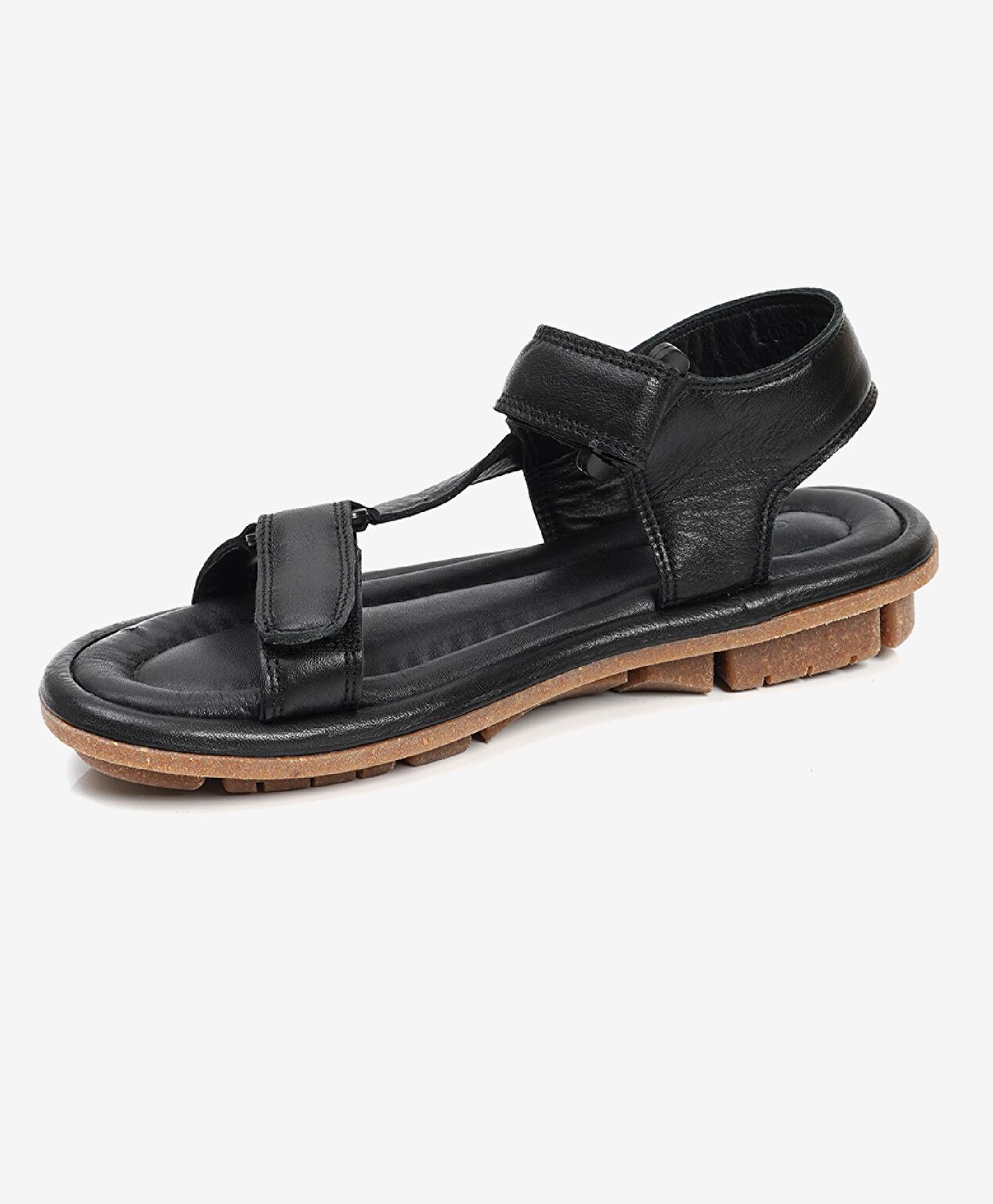 Kadın Siyah Hakiki Deri Sandalet - 2