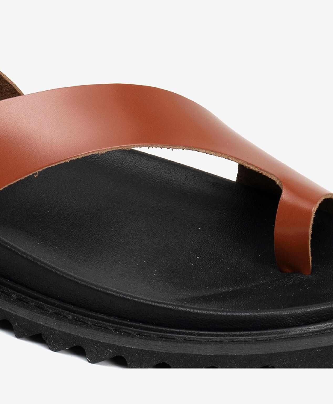 Kadın Taba Hakiki Deri Sandalet - 5