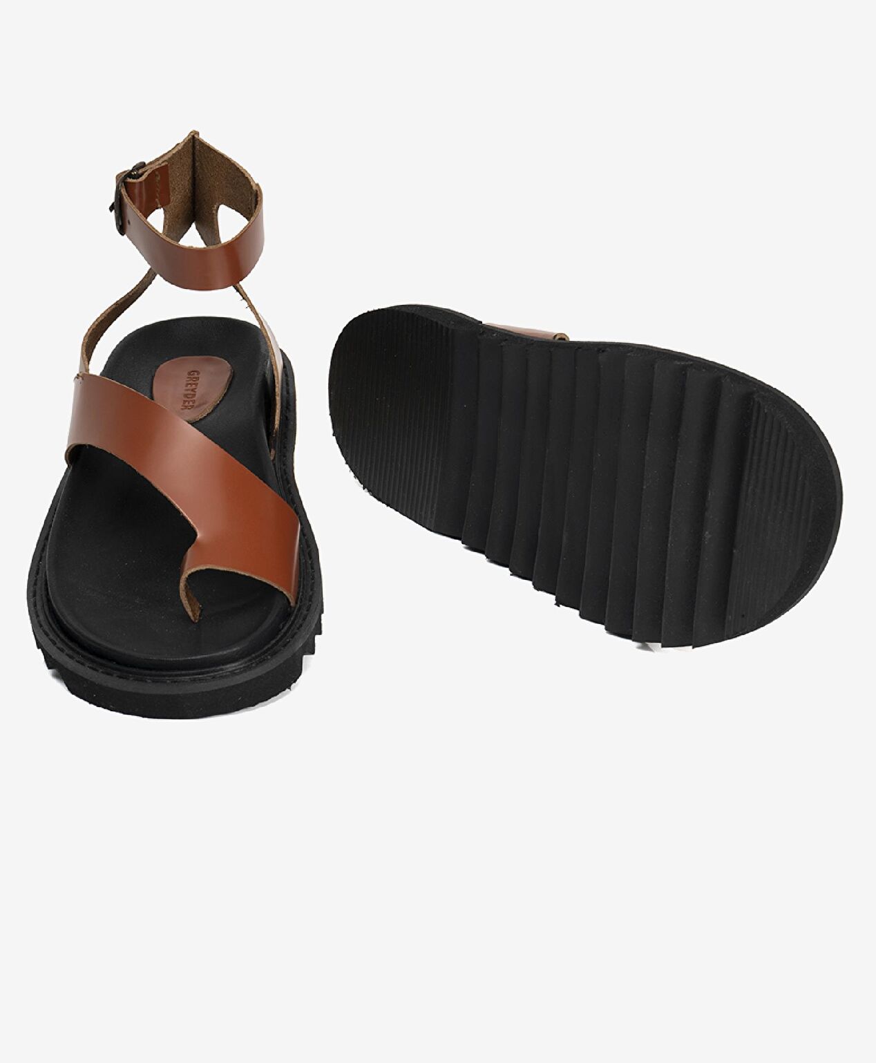 Kadın Taba Hakiki Deri Sandalet - 6