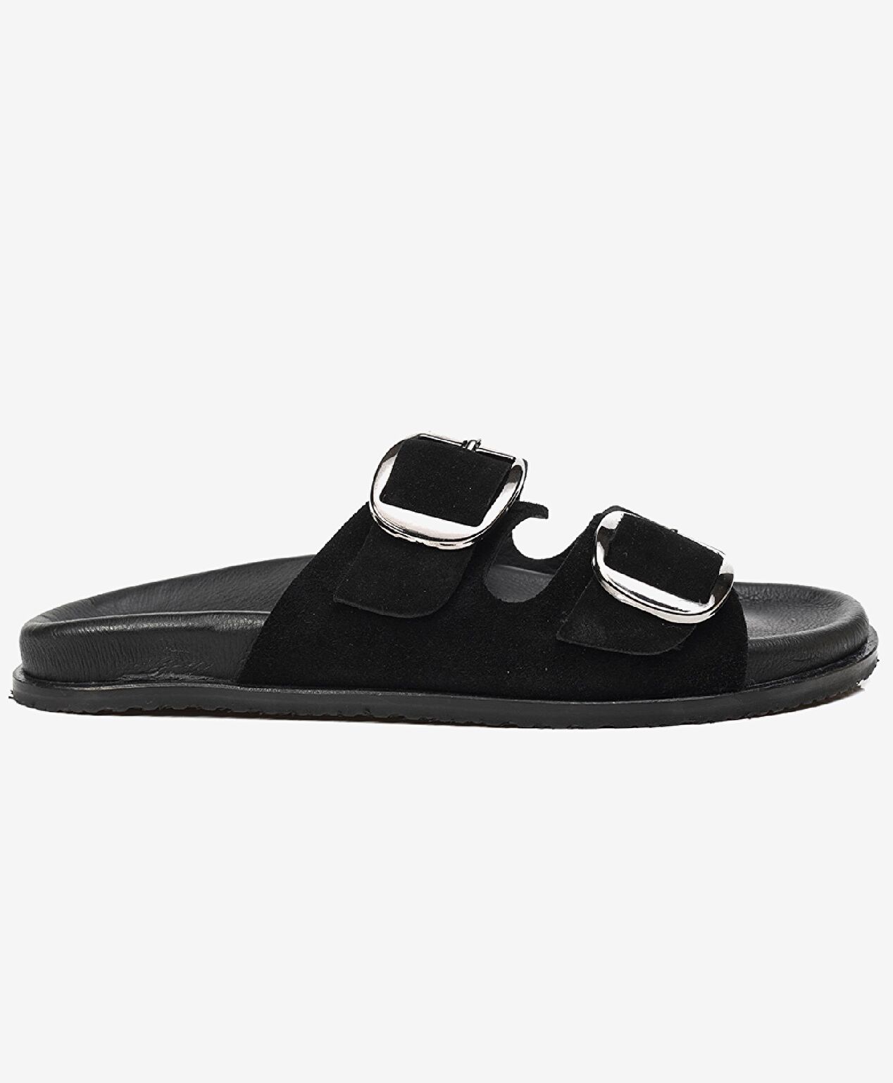 Kadın Siyah Hakiki Deri Terlik - 1