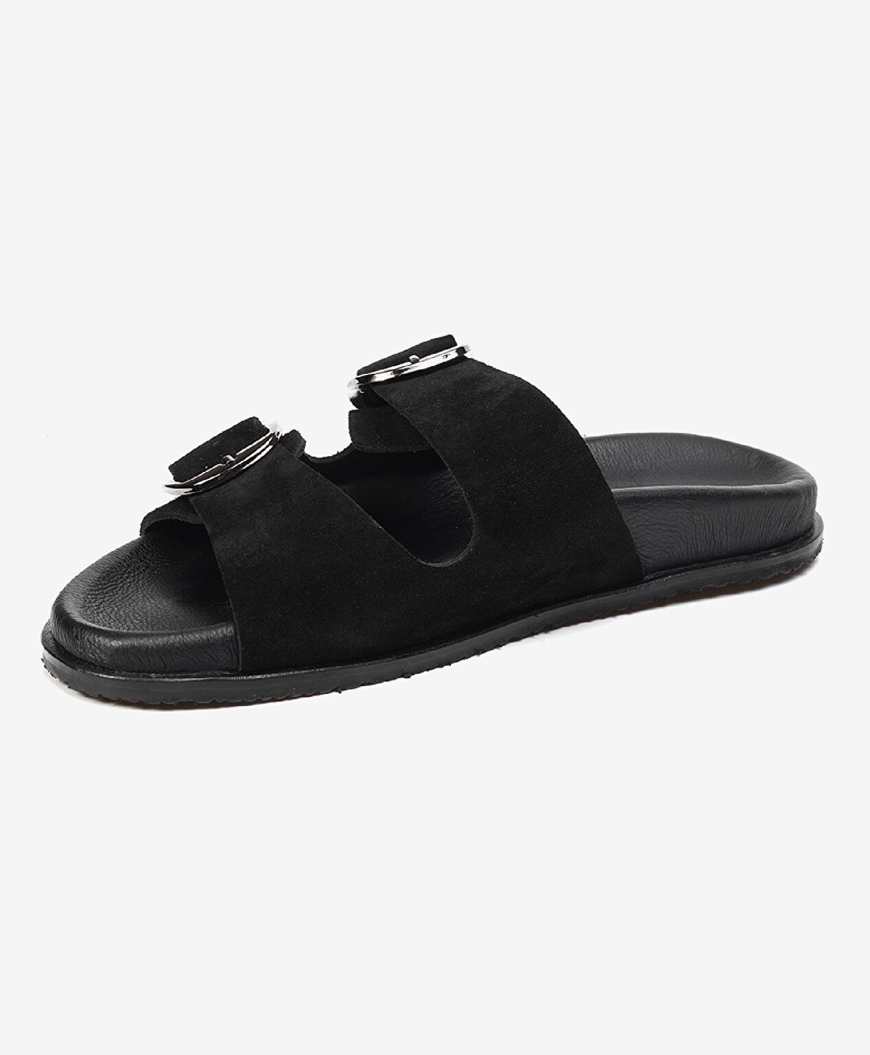 Kadın Siyah Hakiki Deri Terlik - 2