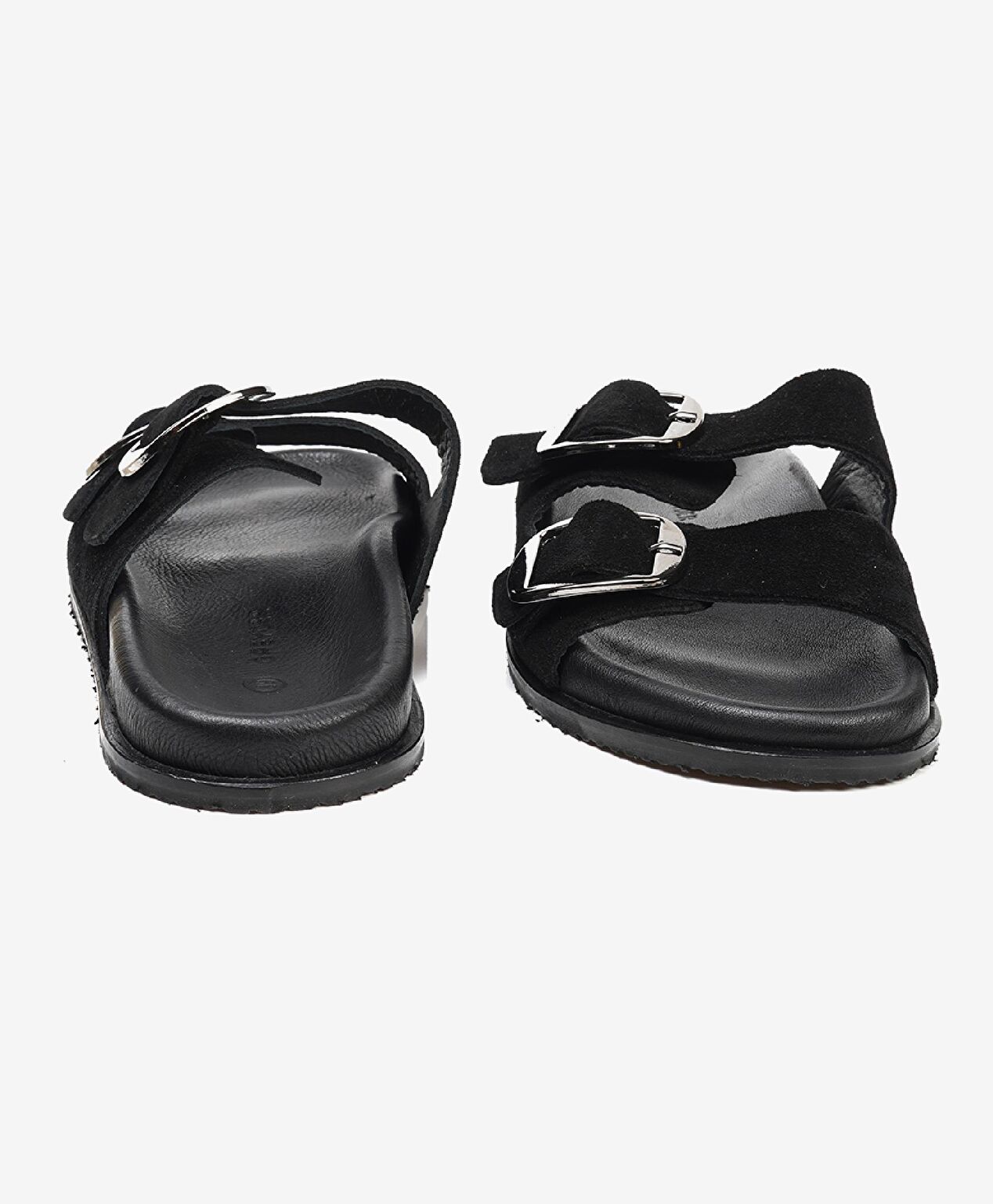 Kadın Siyah Hakiki Deri Terlik - 6