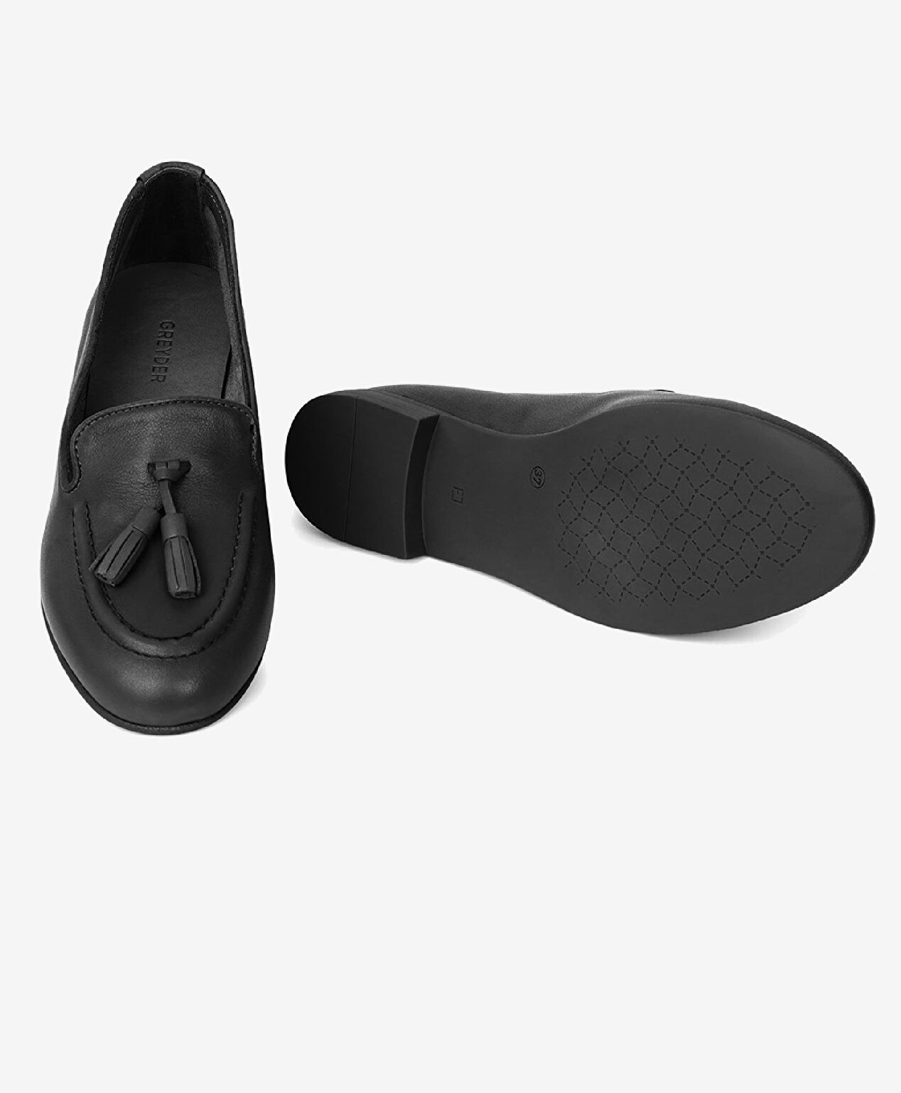 Kadın Siyah Hakiki Deri Loafer Ayakkabı - 5