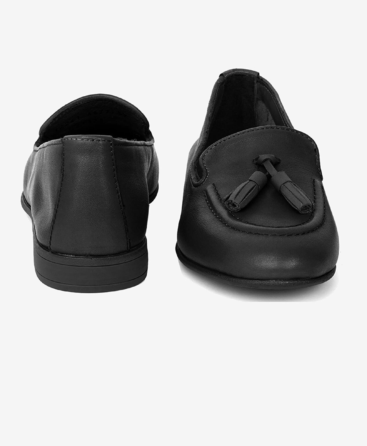 Kadın Siyah Hakiki Deri Loafer Ayakkabı - 6