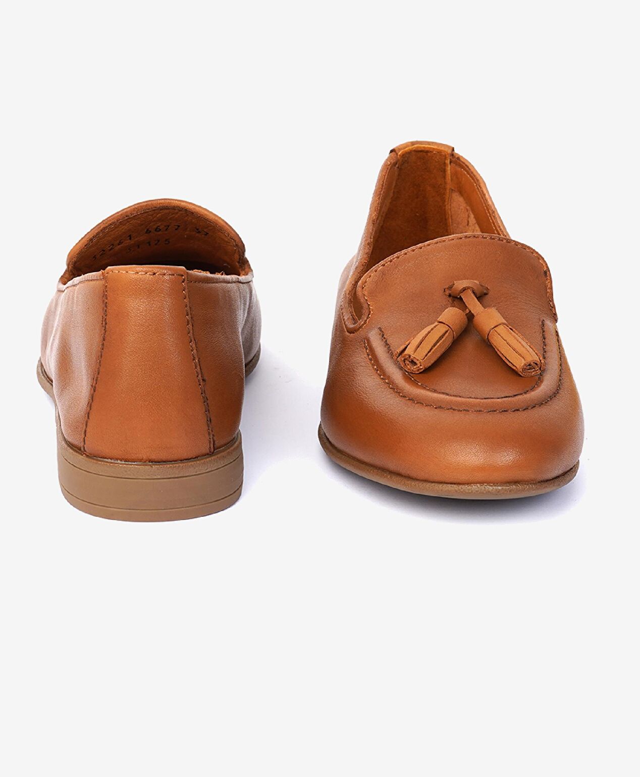 Kadın Taba Hakiki Deri Loafer Ayakkabı - 6