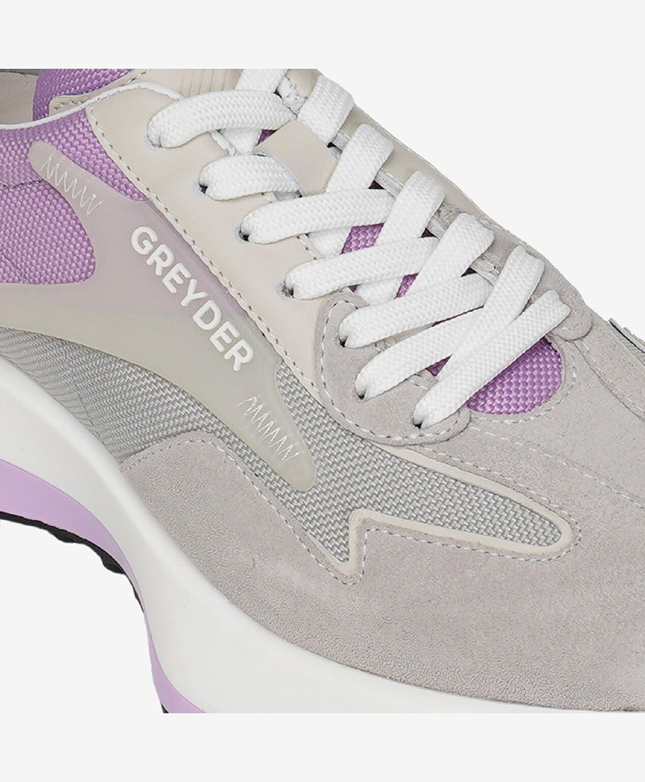 Kadın Açık Gri Lila Hakiki Deri Spor Ayakkabı - 4