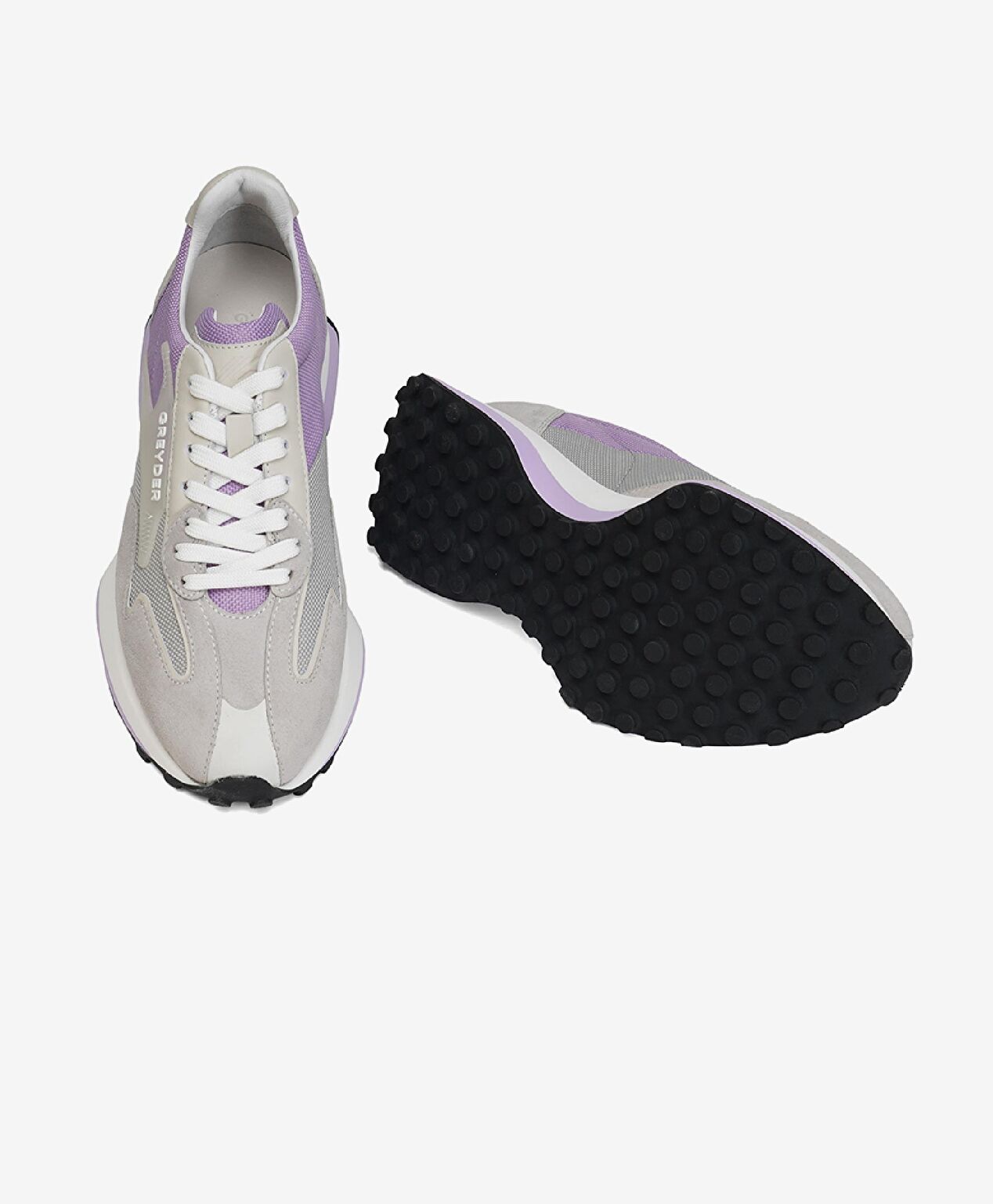 Kadın Açık Gri Lila Hakiki Deri Spor Ayakkabı - 5