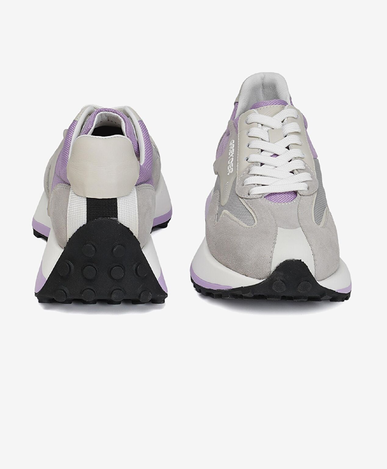 Kadın Açık Gri Lila Hakiki Deri Spor Ayakkabı - 6