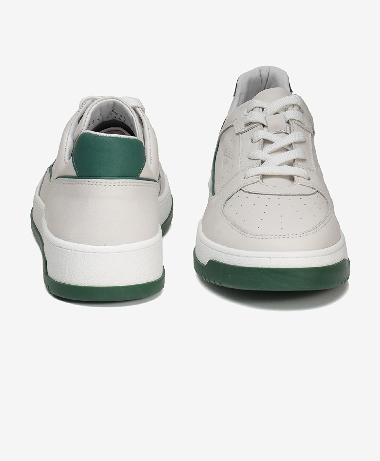 Kadın Beyaz Yeşil Hakiki Deri Sneaker Ayakkabı - 6