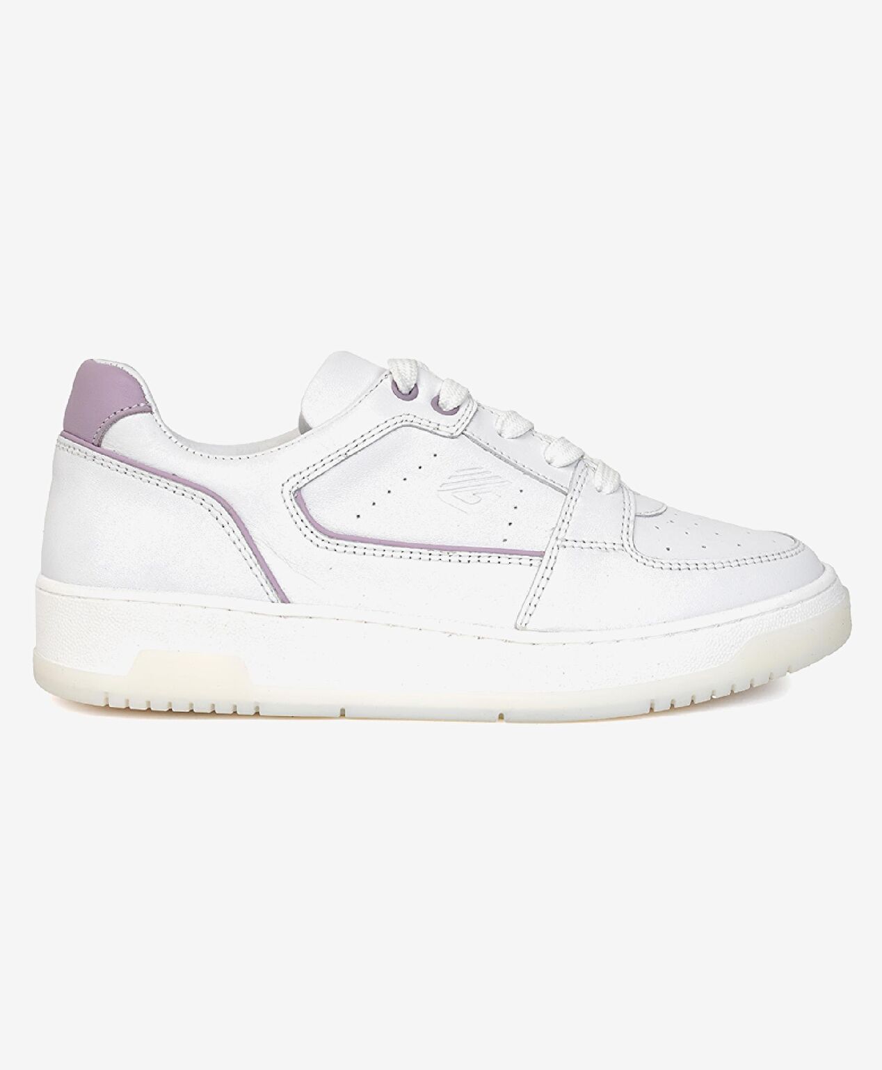Kadın Beyaz Lila Hakiki Deri Sneaker Ayakkabı - 1