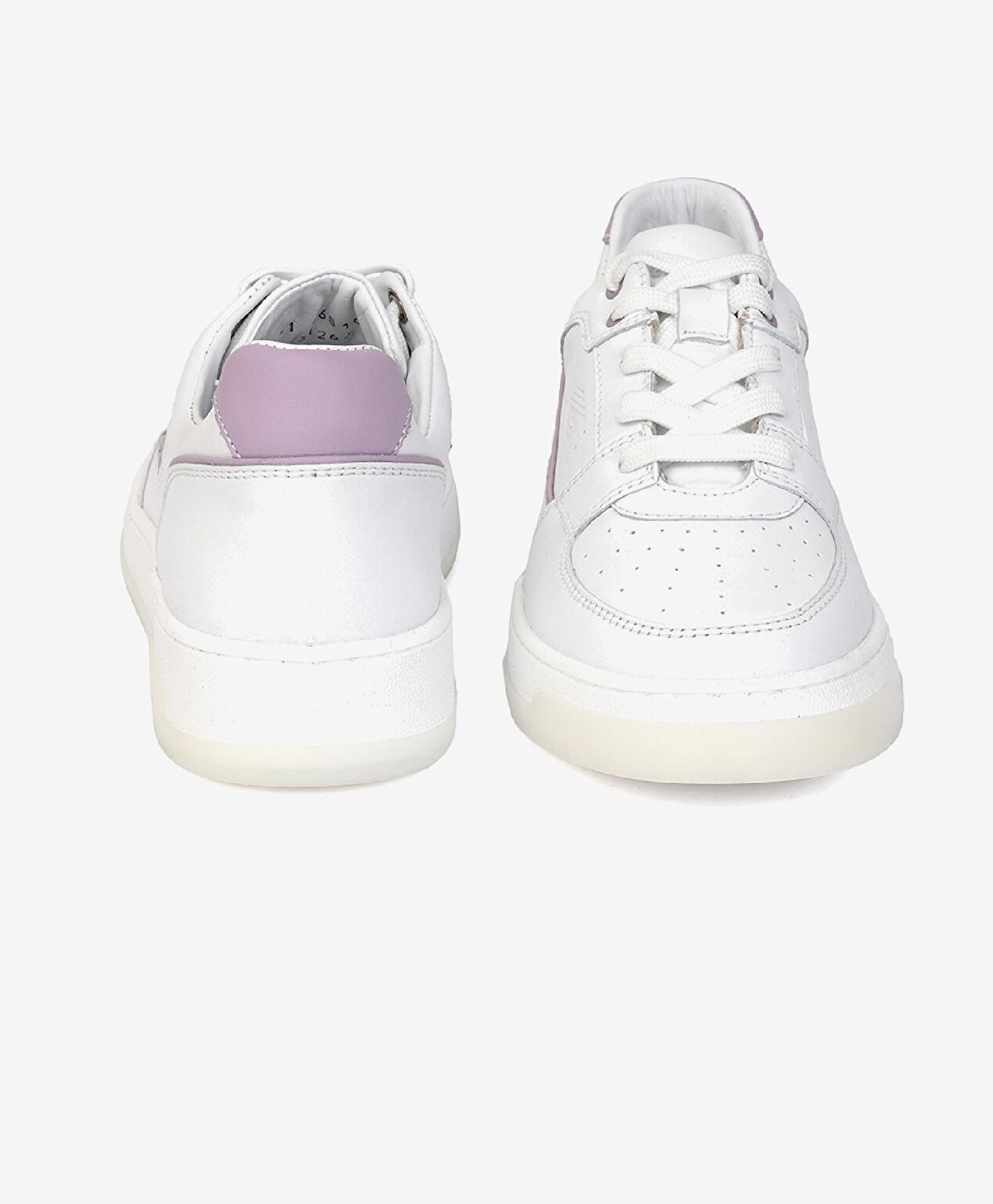 Kadın Beyaz Lila Hakiki Deri Sneaker Ayakkabı - 6
