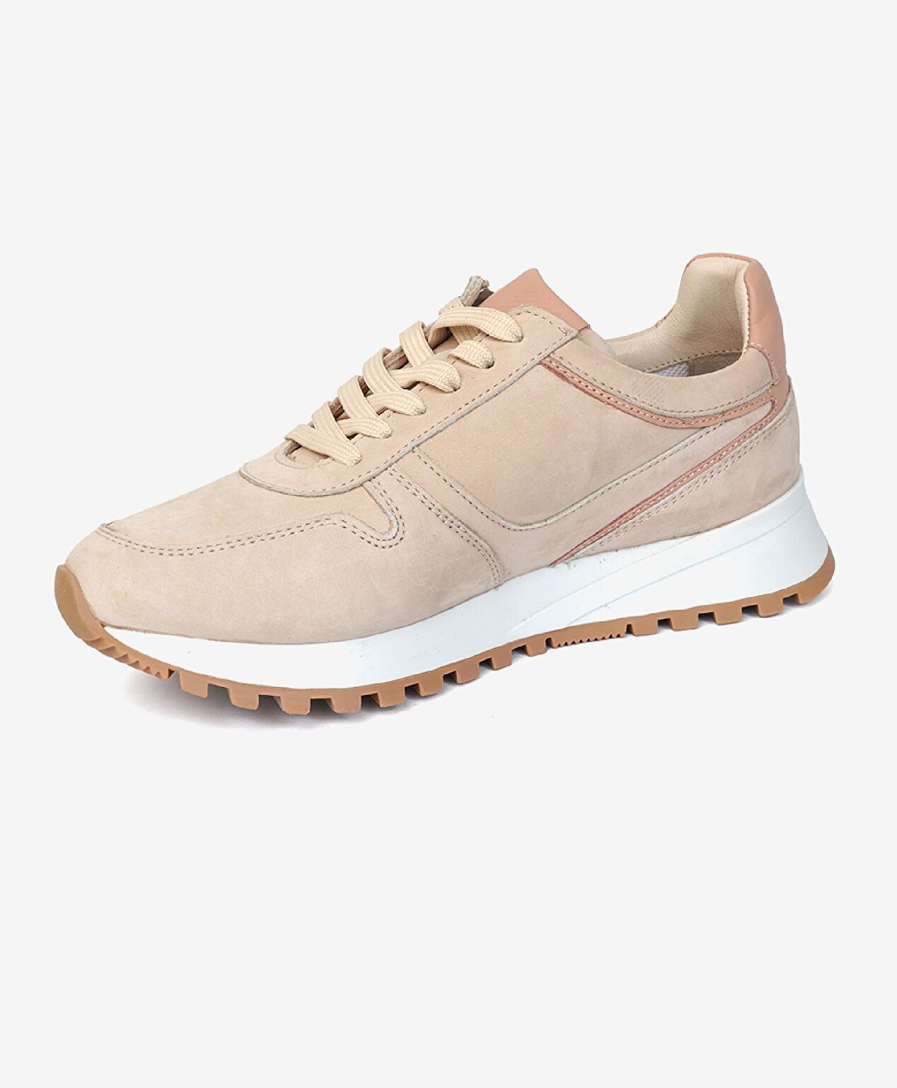 Kadın Bej Hakiki Deri Spor Ayakkabı - 2