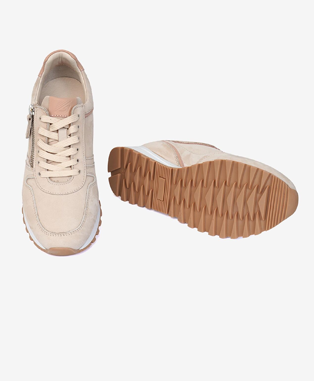 Kadın Bej Hakiki Deri Spor Ayakkabı - 5