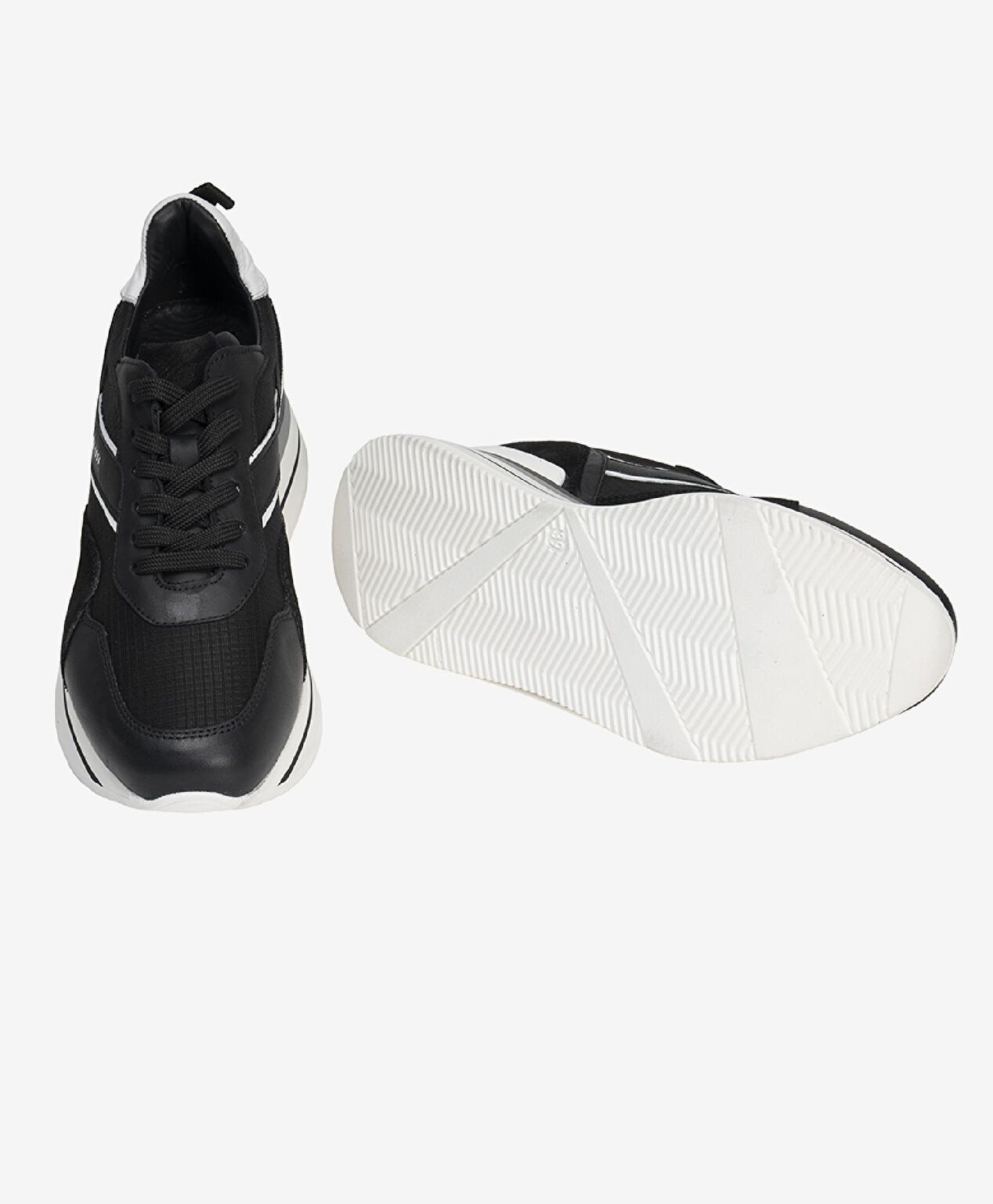 Kadın Siyah Hakiki Deri Spor Ayakkabı - 5