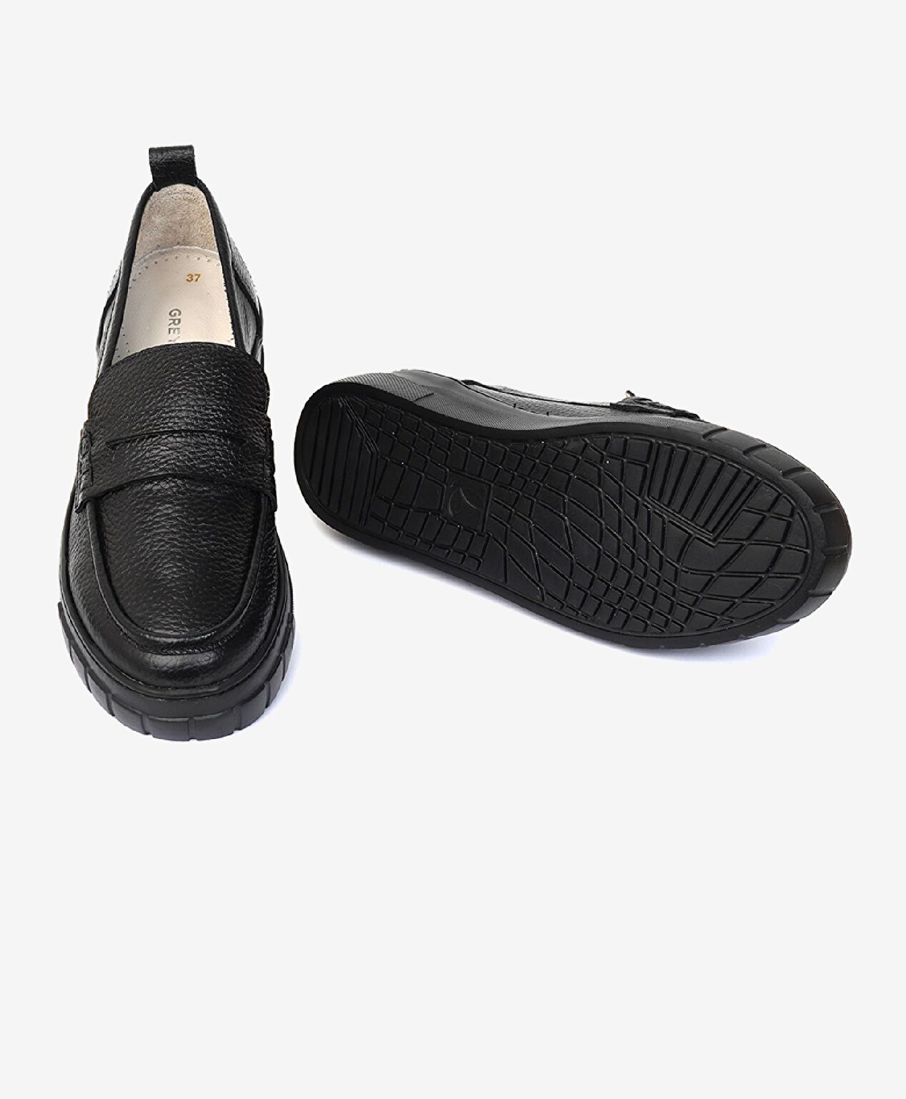 Kadın Siyah Hakiki Deri Loafer Ayakkabı - 5