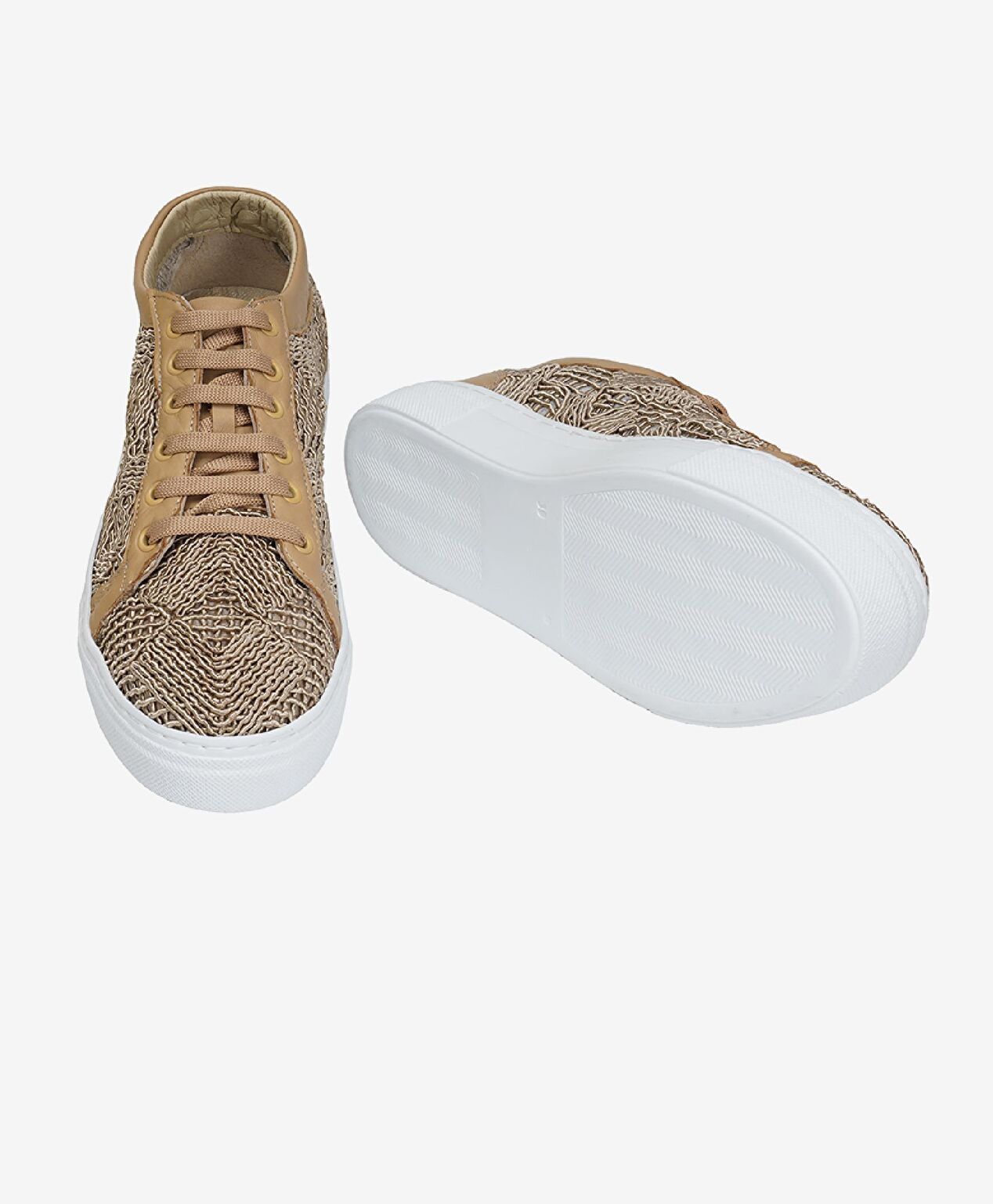 Kadın Taba Hakiki Deri Sneaker Ayakkabı - 5