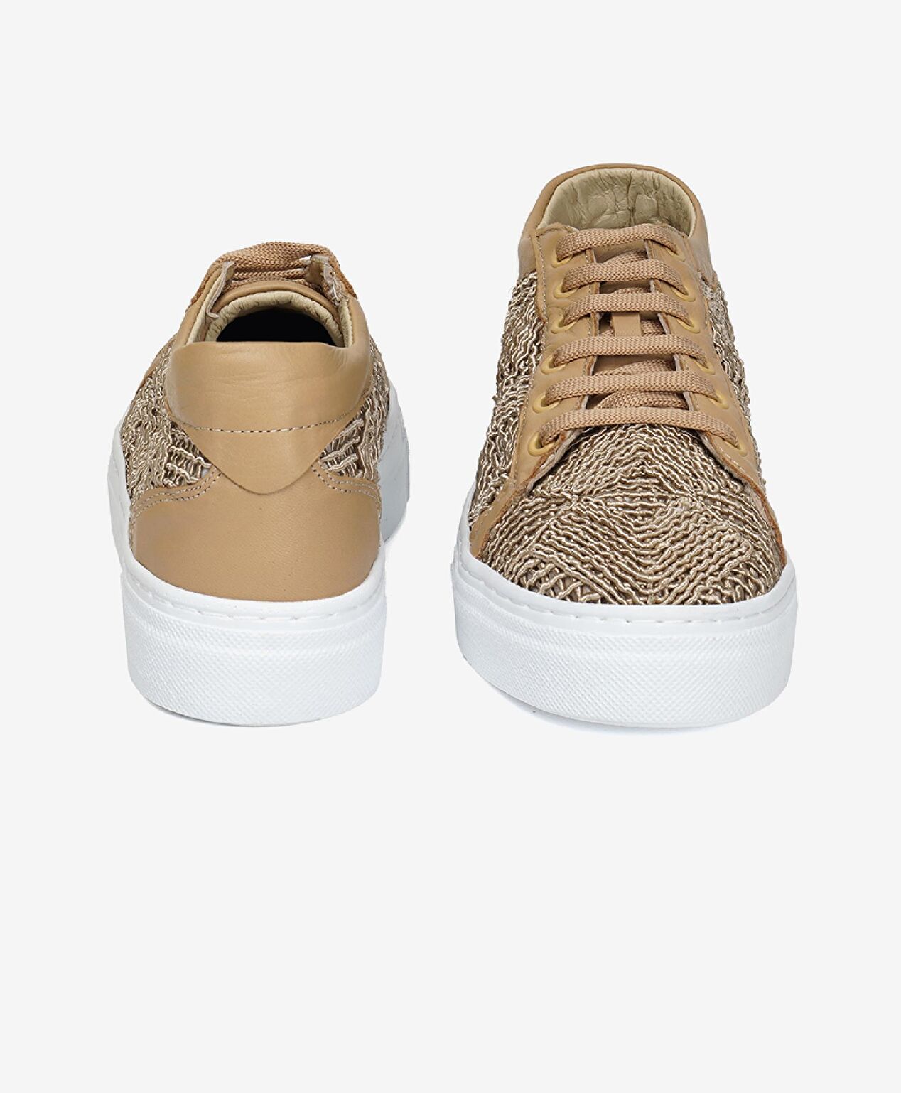 Kadın Taba Hakiki Deri Sneaker Ayakkabı - 6
