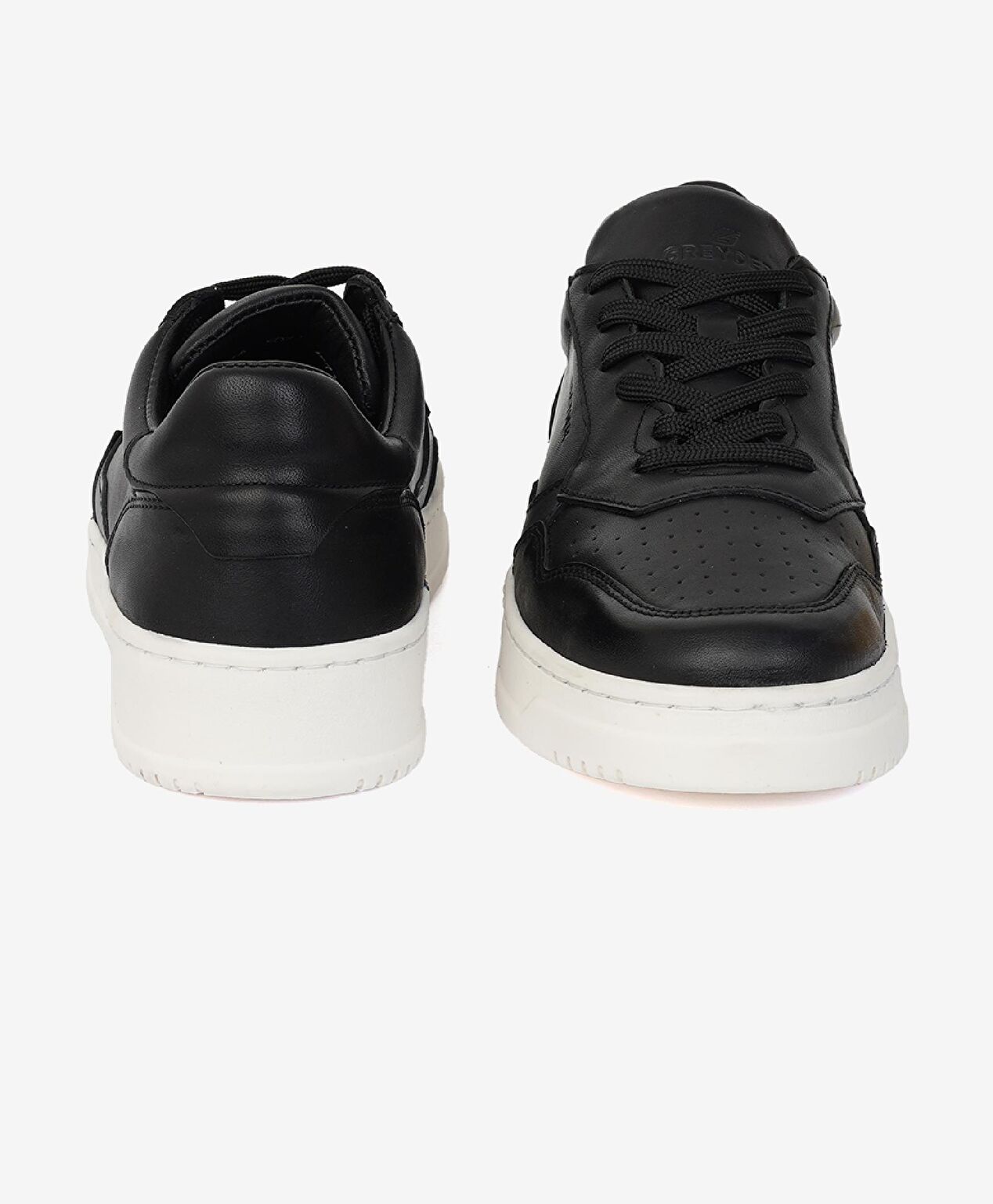 Kadın Siyah Hakiki Deri Sneaker Ayakkabı - 7