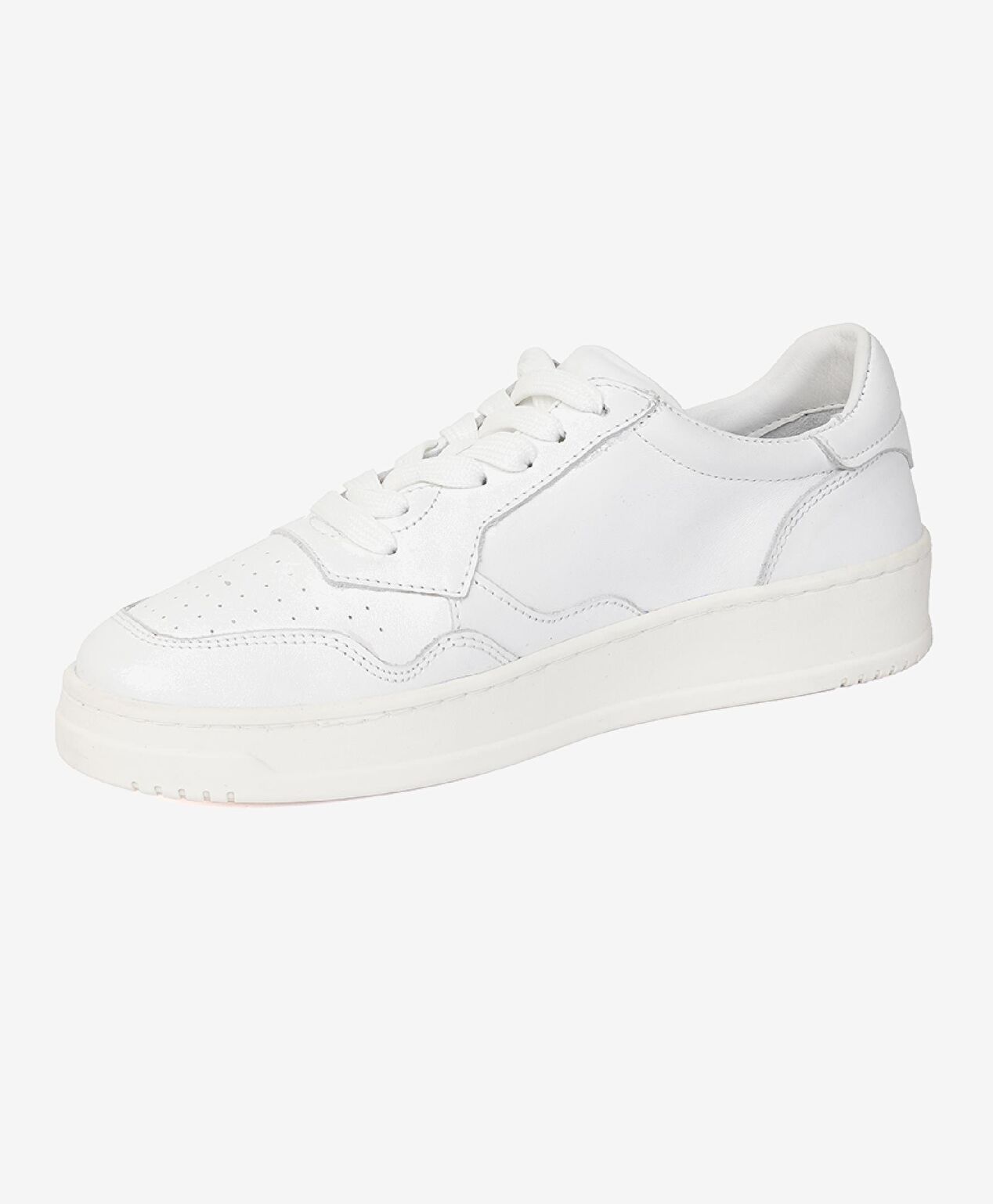 Kadın Beyaz Hakiki Deri Sneaker Ayakkabı - 3