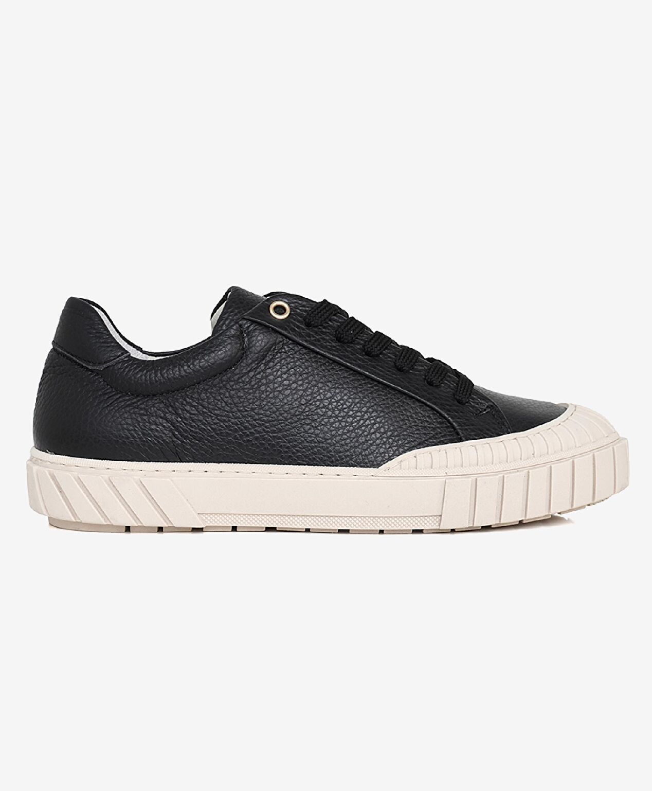 Kadın Siyah Hakiki Deri Sneaker Ayakkabı - 1