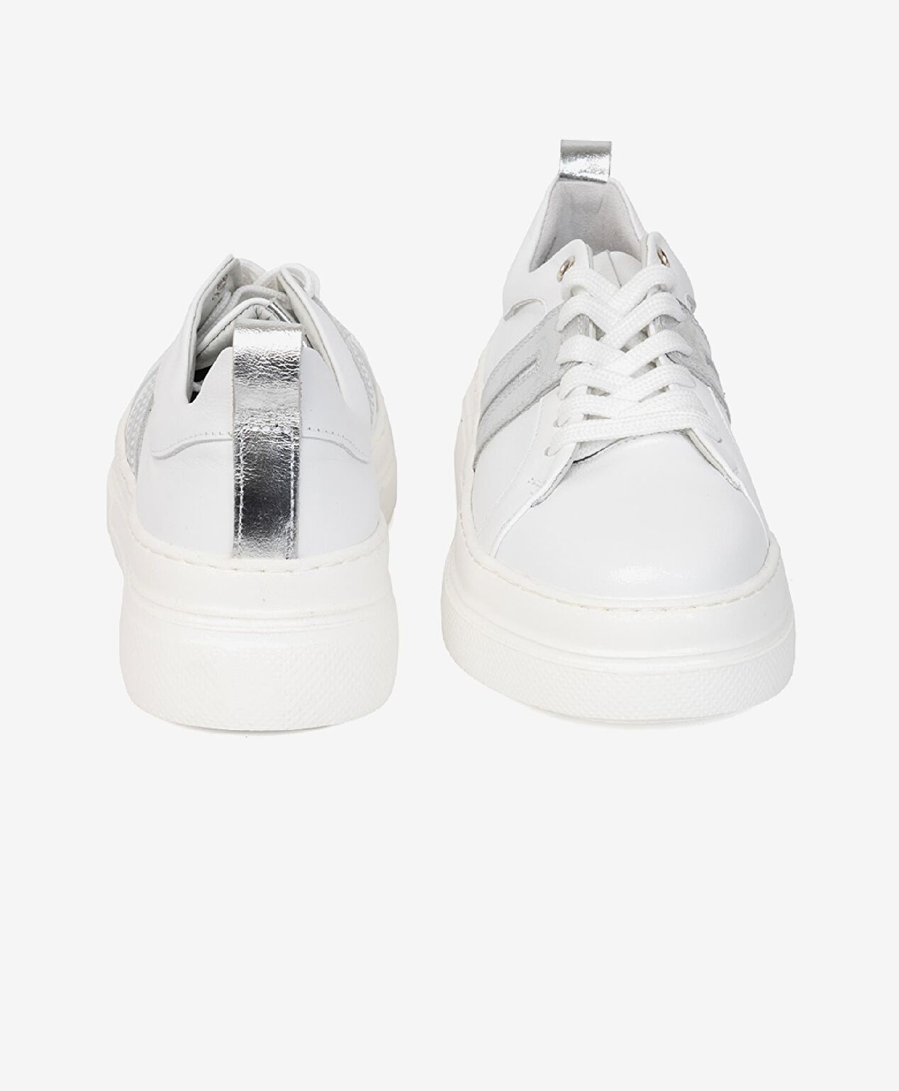 Kadın Beyaz Hakiki Deri Sneaker Ayakkabı - 6