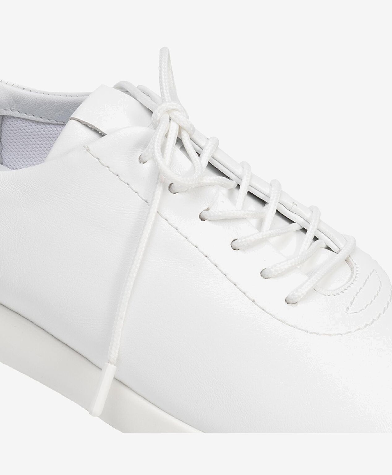 Kadın Beyaz Hakiki Deri Sneaker Ayakkabı - 4